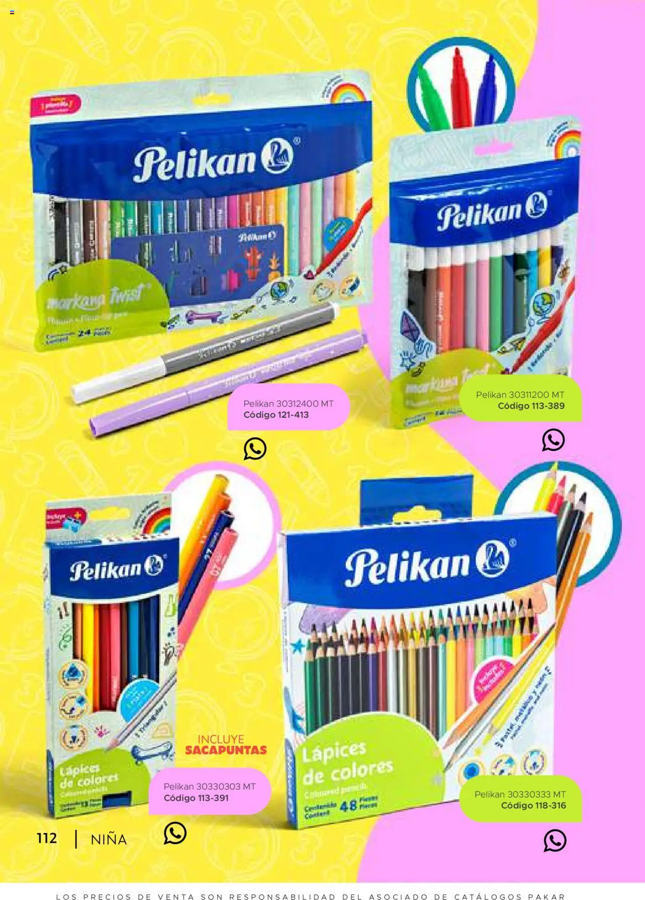 Nuevas ofertas de SC Pakar válidas en toda la República Mexicana desde el 24.07.2025. ¡Encuentra las mejores ofertas en SC Pakar - Catálogo Nina otoño / invierno! | Página: 112 | Productos: Sacapuntas