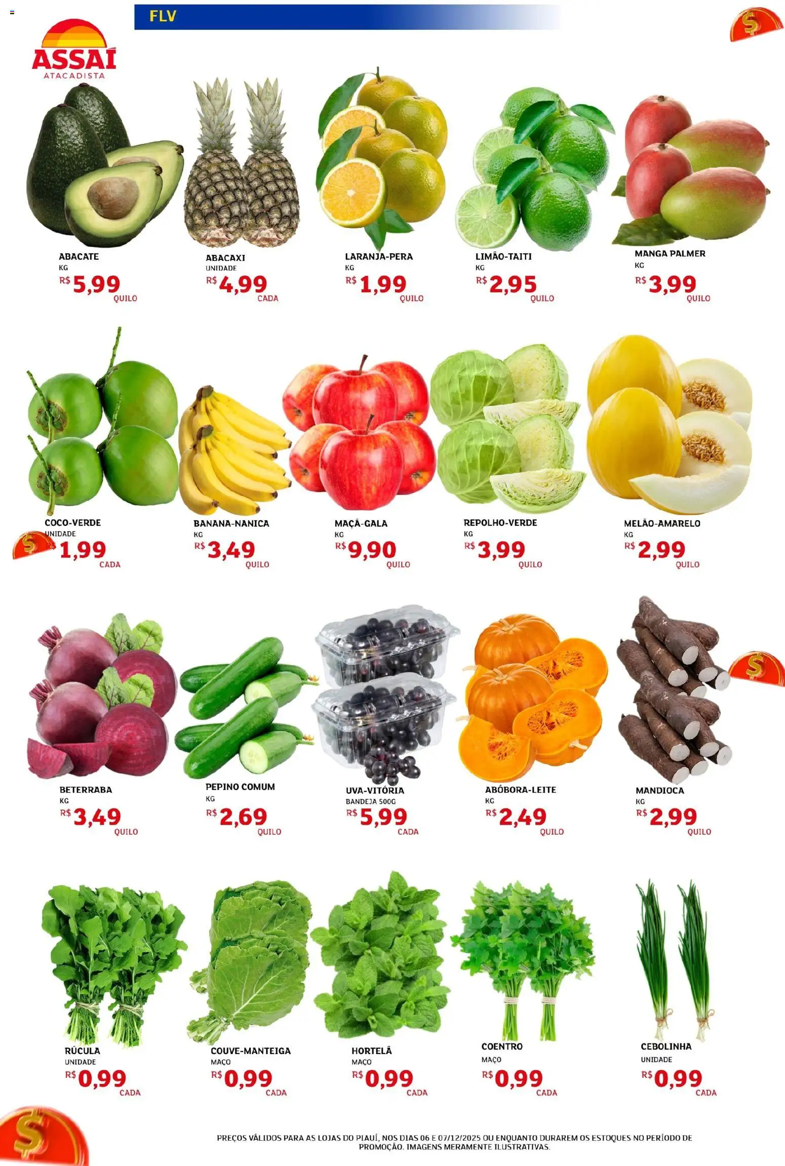 Assaí Atacadista Folheto - válido de 06.12.2025 | Página: 2 | Produtos: Beterraba, Hortelã, Mandioca, Abacaxi