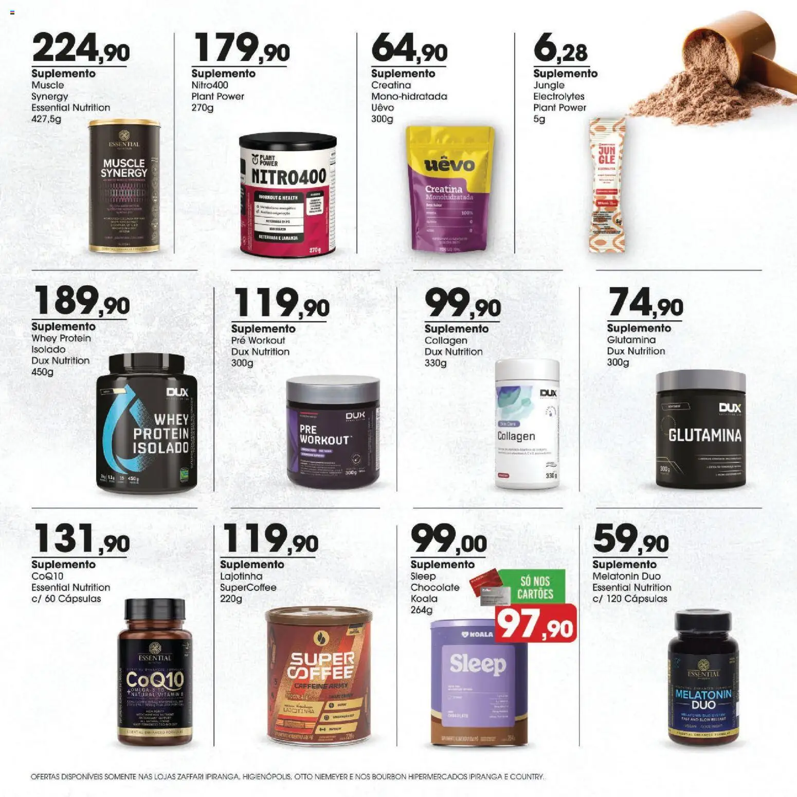 Zaffari Folheto - válido de 06.02.2026 | Página: 9 | Produtos: Glutamina, Beterraba, Chocolate, Whey protein