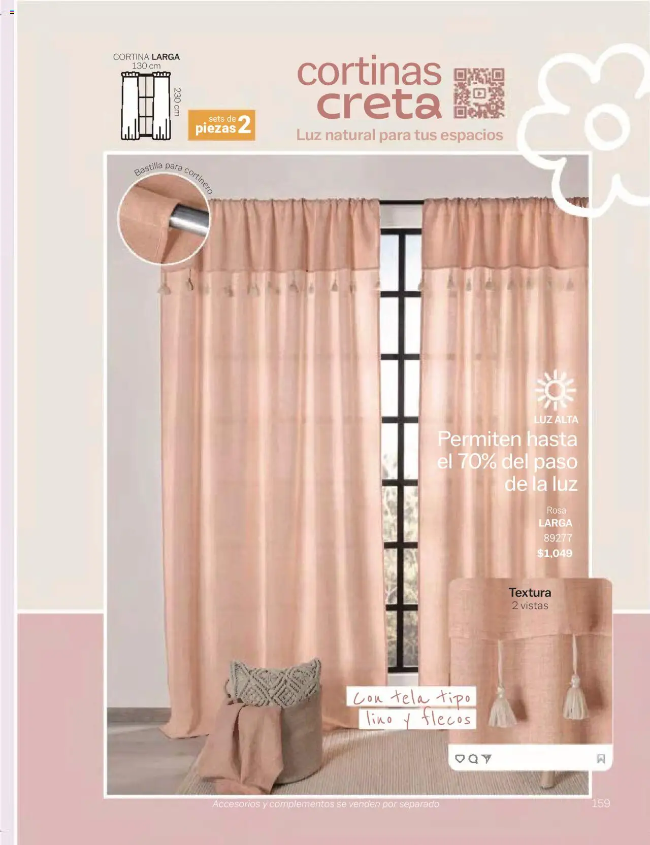 Nuevas ofertas de Vianney válidas en toda la República Mexicana desde el 24.01.2025. ¡Encuentra las mejores ofertas en Vianney catálogo Chavos! | Página: 161 | Productos: Cortinas