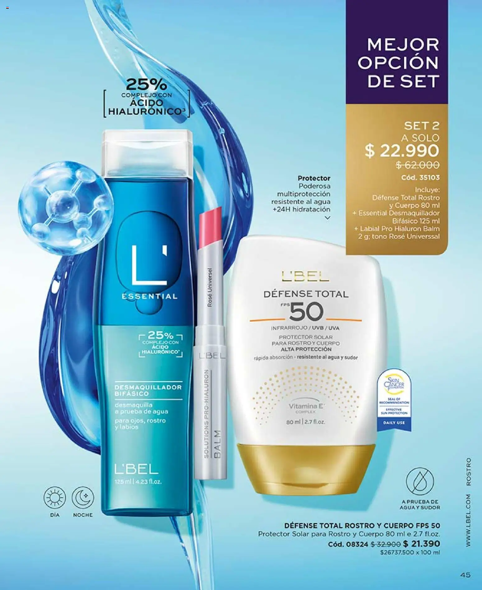 Catálogo L'Bel Campaña 7 │ válido desde el 18.04.2026 | Página: 45 | Productos: Agua, Uva, Protector solar, Labial