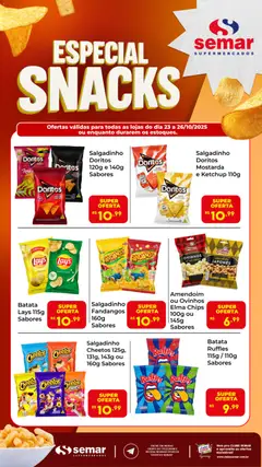 Semar Supermercado - Ofertas Especial Snacks - Pré-Visualização do folheto da loja Semar Supermercado, válido de 23.10.2025