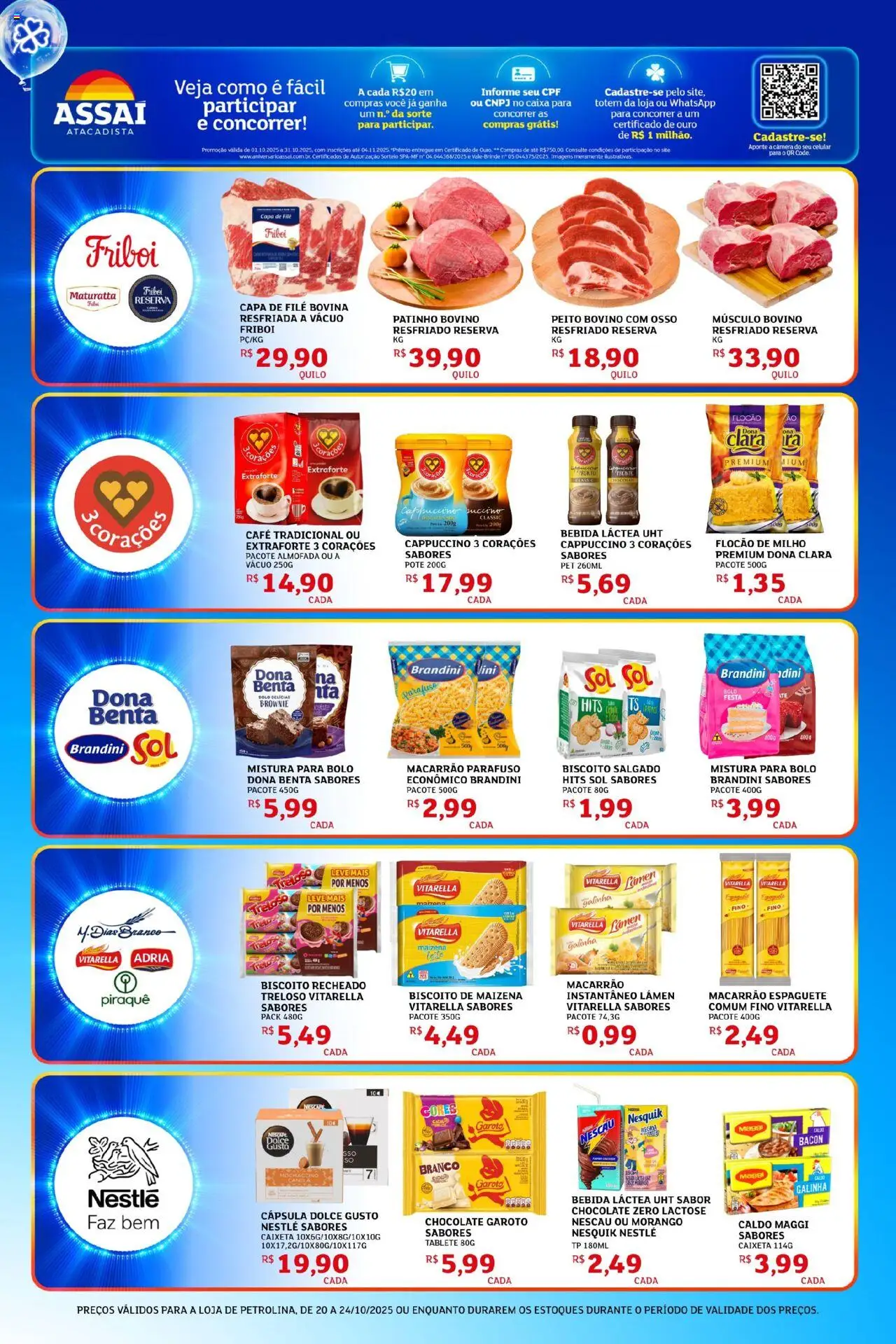 Assaí Atacadista Folheto - válido de 20.10.2025 | Página: 3 | Produtos: Café, Bolo, Canela, Mistura para bolo