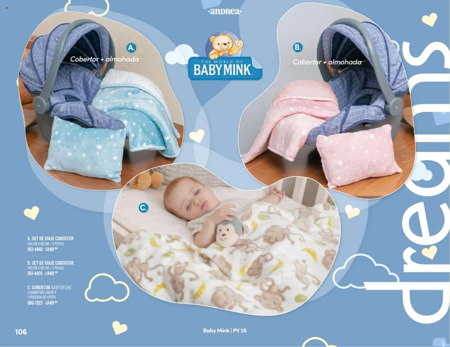 Nuevas ofertas de Andrea válidas en toda la República Mexicana desde el 25.01.2026. ¡Encuentra las mejores ofertas en Andrea catálogo Home! | Página: 106 | Productos: Cobertor, Almohada