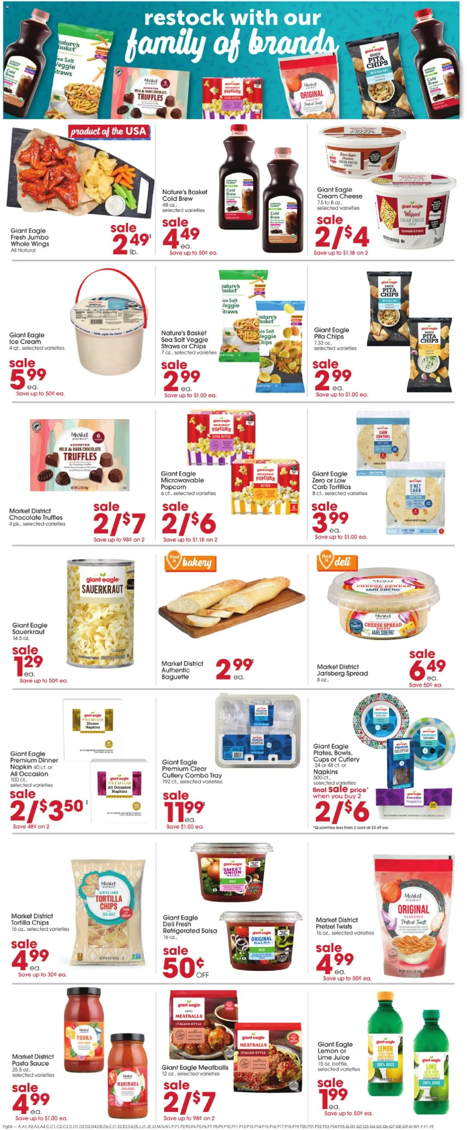 Giant Eagle Weekly Ad - valid from 25.12.2025 | Page: 4 | Products: Milk, Cheese, Cream, Ice cream