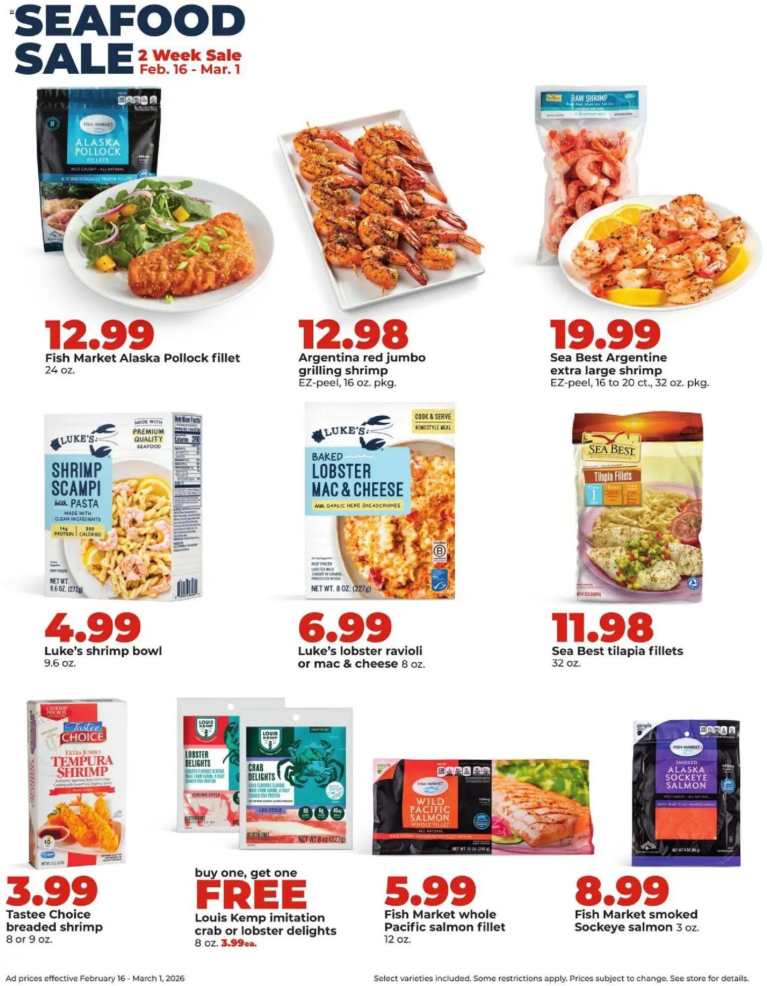 HyVee Weekly Ad - valid from 23.02.2026 | Page: 15 | Products: Box, Fish, Sauce, Seafood