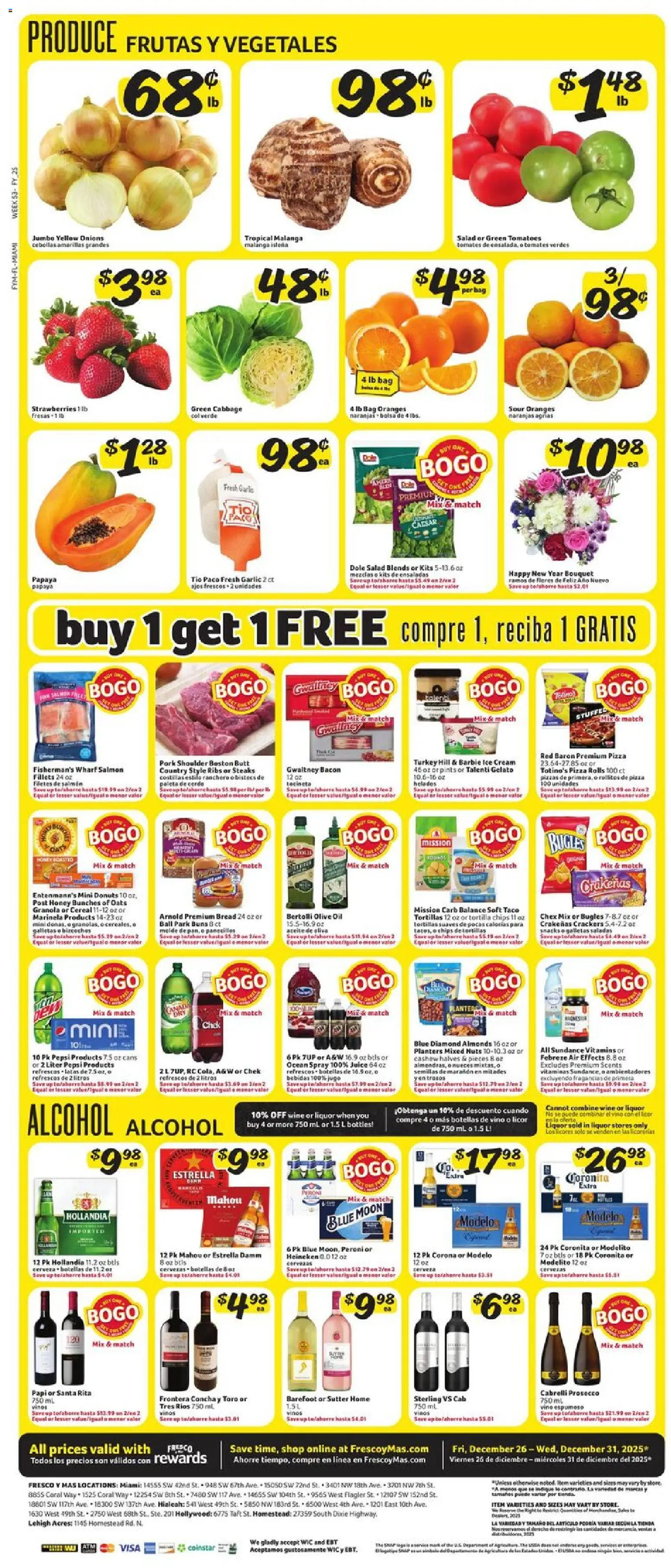 Fresco y Más Weekly Ad - valid from 26.12.2025 | Page: 5 | Products: Wine, Tomatoes, Chips, Nuts