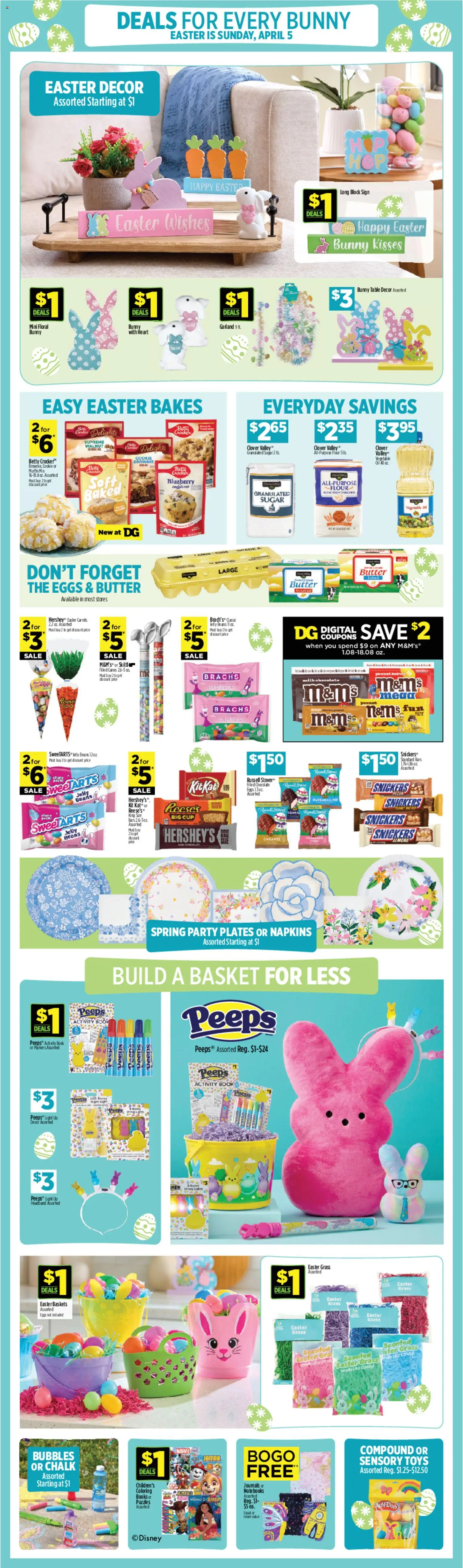Dollar General Weekly Ad - TX - valid from 01.03.2026 | Page: 8 | Products: Table, Basket, Milk, Eggs