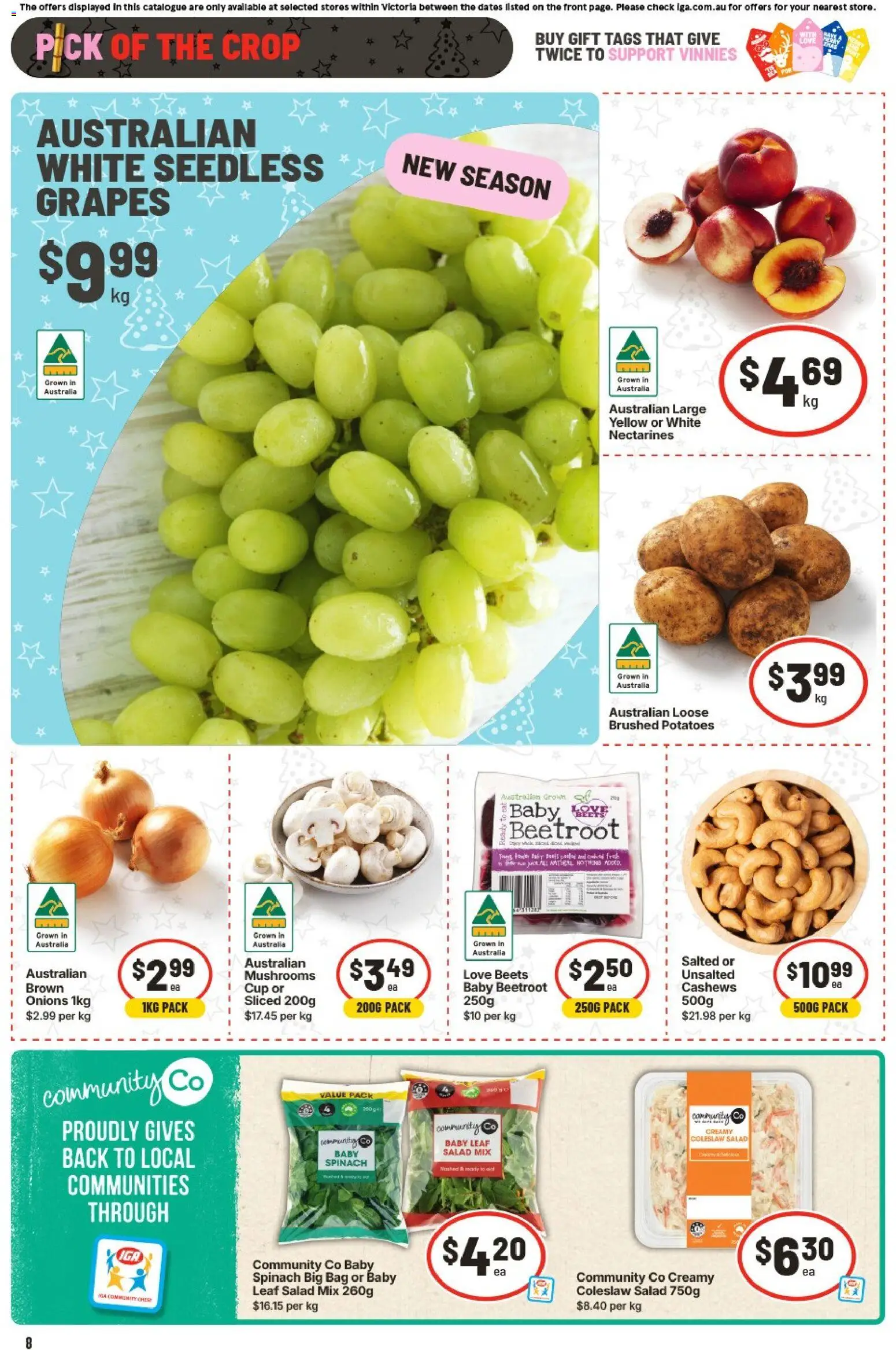 IGA catalogue - valid from 17.12.2025 | Page: 11 | Products: Salad, Spinach, Beetroot, Grapes