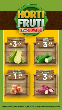 Dovale - Ofertas Hortifruti - Pré-Visualização do folheto da loja Dovale, válido de 16.09.2025