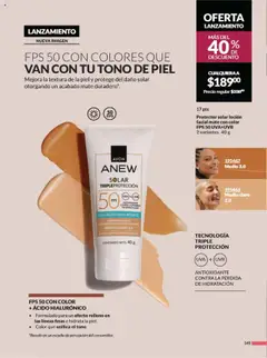 Nuevas ofertas de AVON válidas en toda la República Mexicana desde el 09.08.2025. ¡Encuentra las mejores ofertas en Protector solar loción facial mate con color FPS 50 UVA+UVB, Protector solar loción facial mate con color FPS 50 UVA+UVB 2 variantes. 40 g! | Página: 150 | Productos: Loción, Uva, Mate, Protector solar