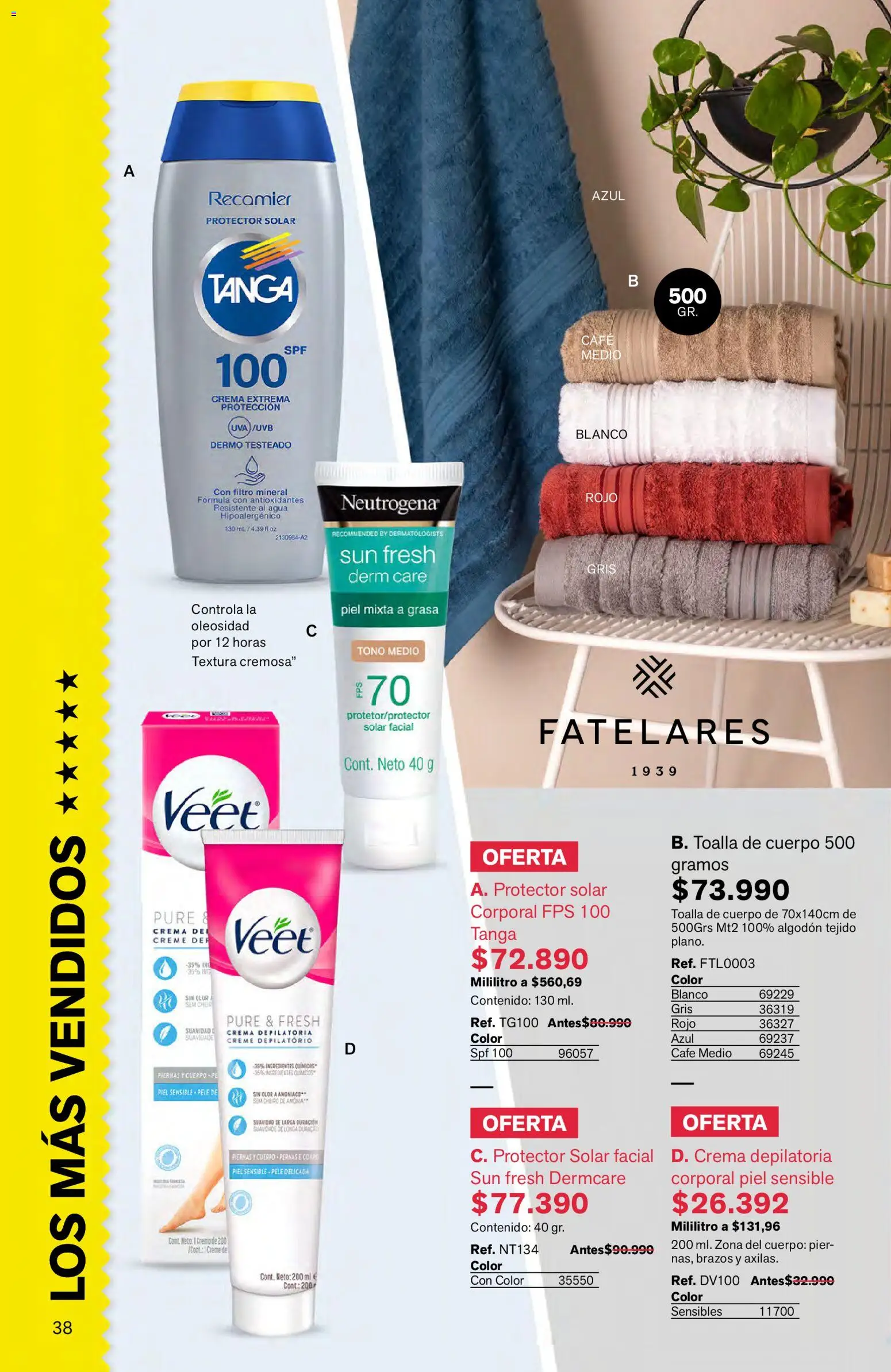 Leonisa revista - valida desde el 16.03.2026 | Página: 38 | Productos: Agua, Algodón, Protector solar, Café