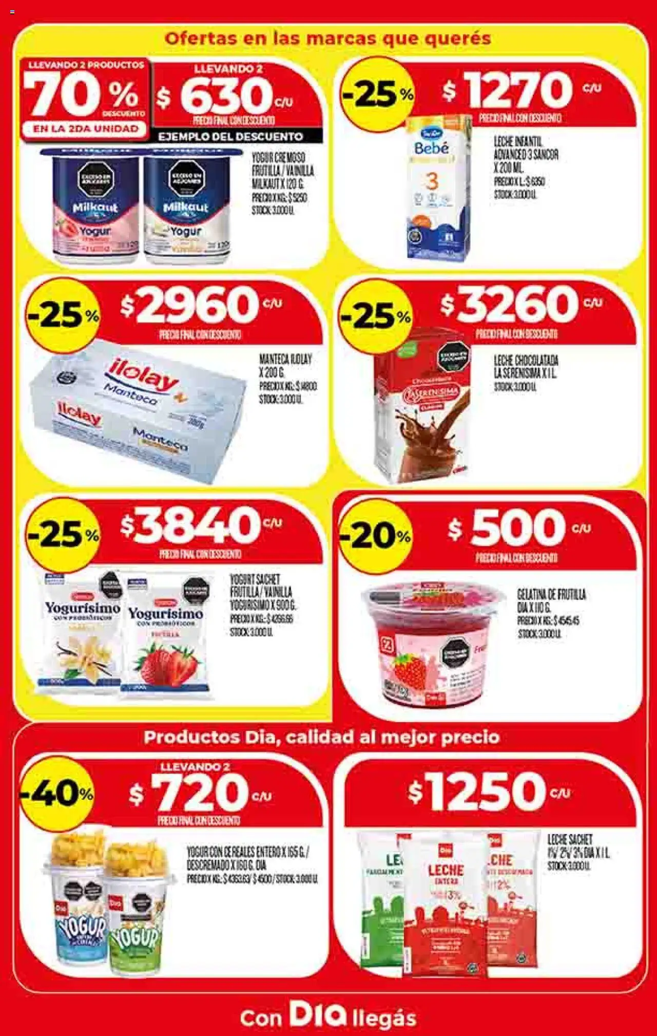 Supermercado DIA Ofertas │ válido desde el 13.08.2025 | Página: 10 | Productos: Leche, Yogur, Chocolatada, Cereales