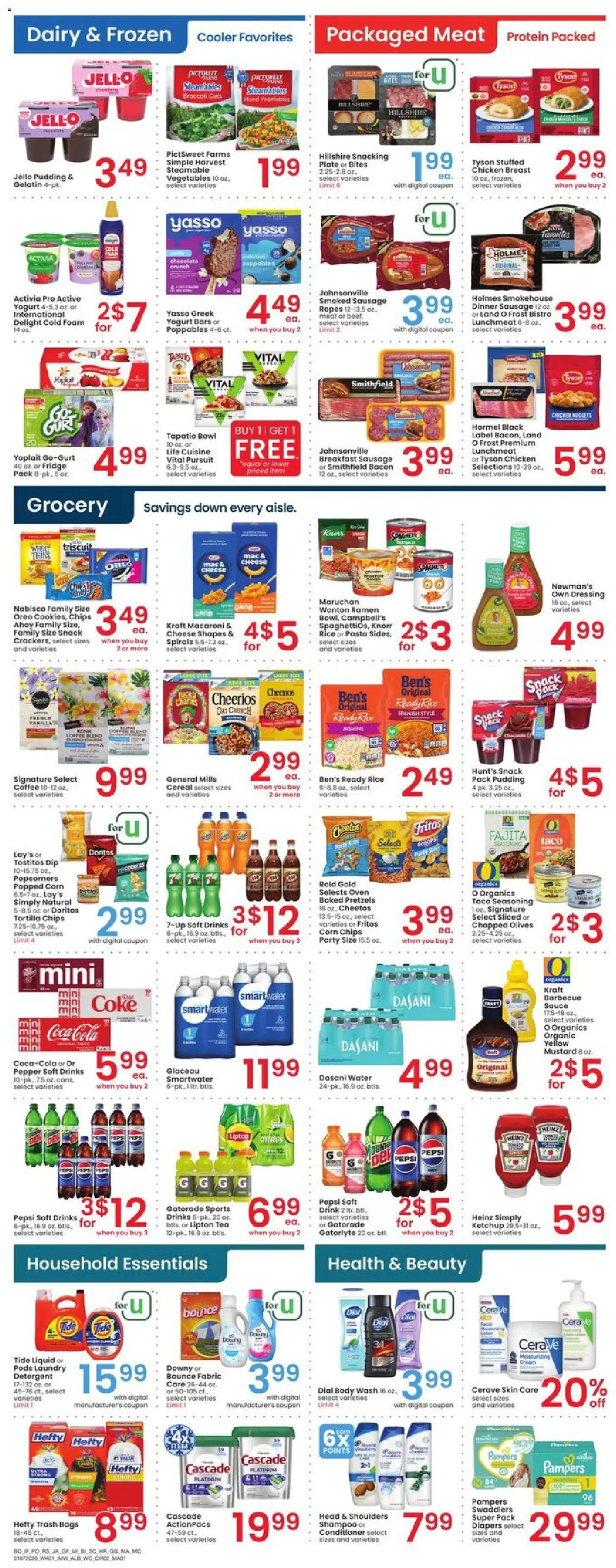 Albertsons Weekly Ad - valid from 07.01.2026 | Page: 3 | Products: Wc, Yogurt, Body Wash, Vegetables