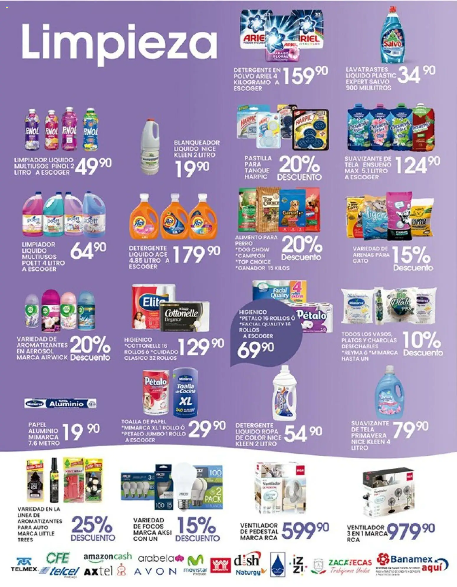 Nuevas ofertas de Alsuper válidas en toda la República Mexicana desde el 14.04.2026. ¡Encuentra las mejores ofertas en Alsuper folleto Calera! | Página: 5 | Productos: Suavizante, Toalla, Riel, Polvo