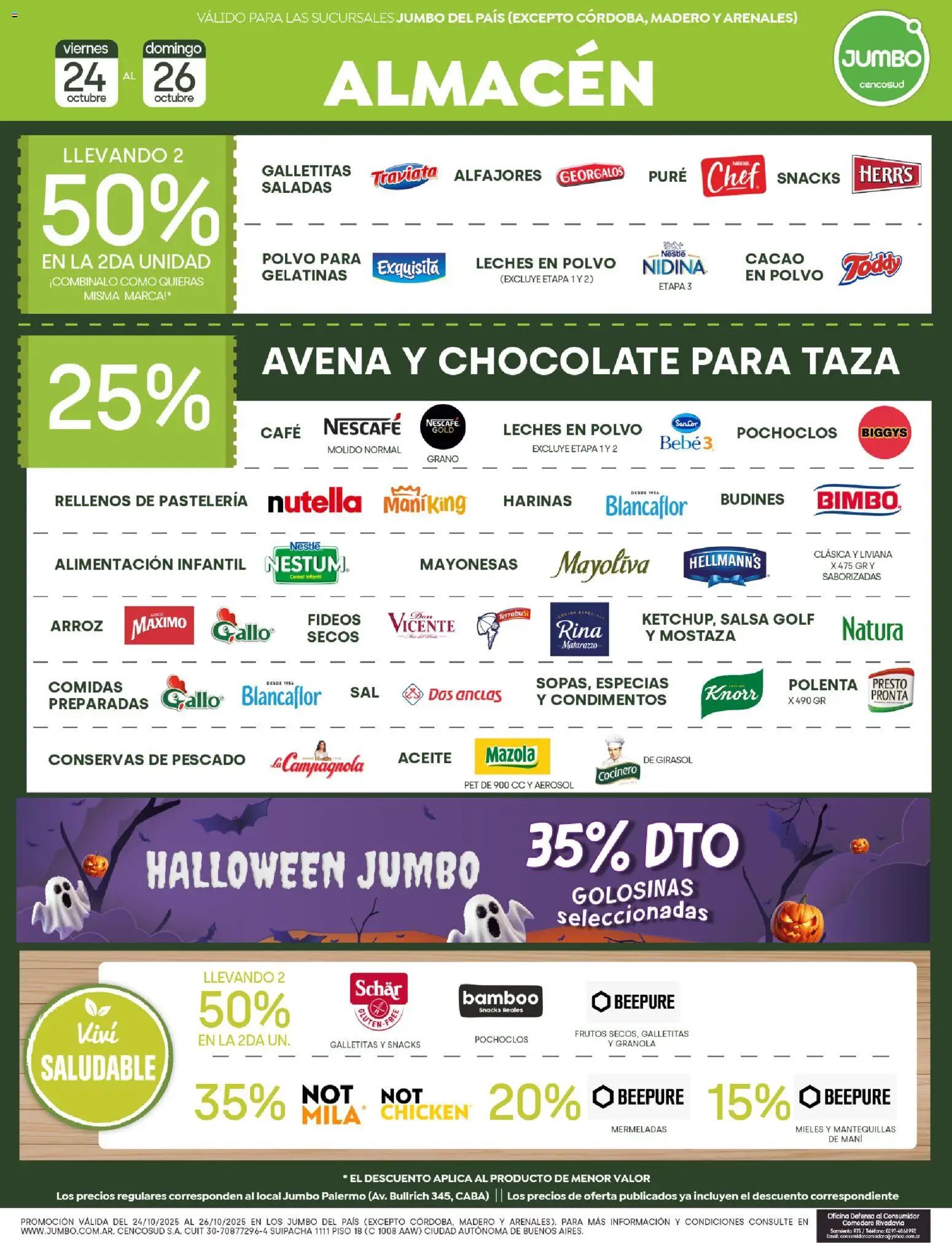 Jumbo - Ofertas | Bs As │ válido desde el 24.10.2025 | Página: 3 | Productos: Galletitas, Avena, Café, Golosinas