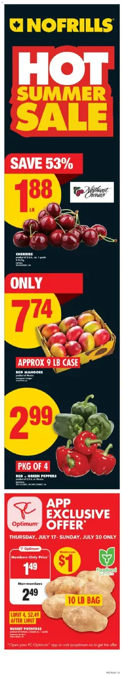 Preview of No Frills weekly flyer / circulaire from shop No Frills valid from 17.07.2025