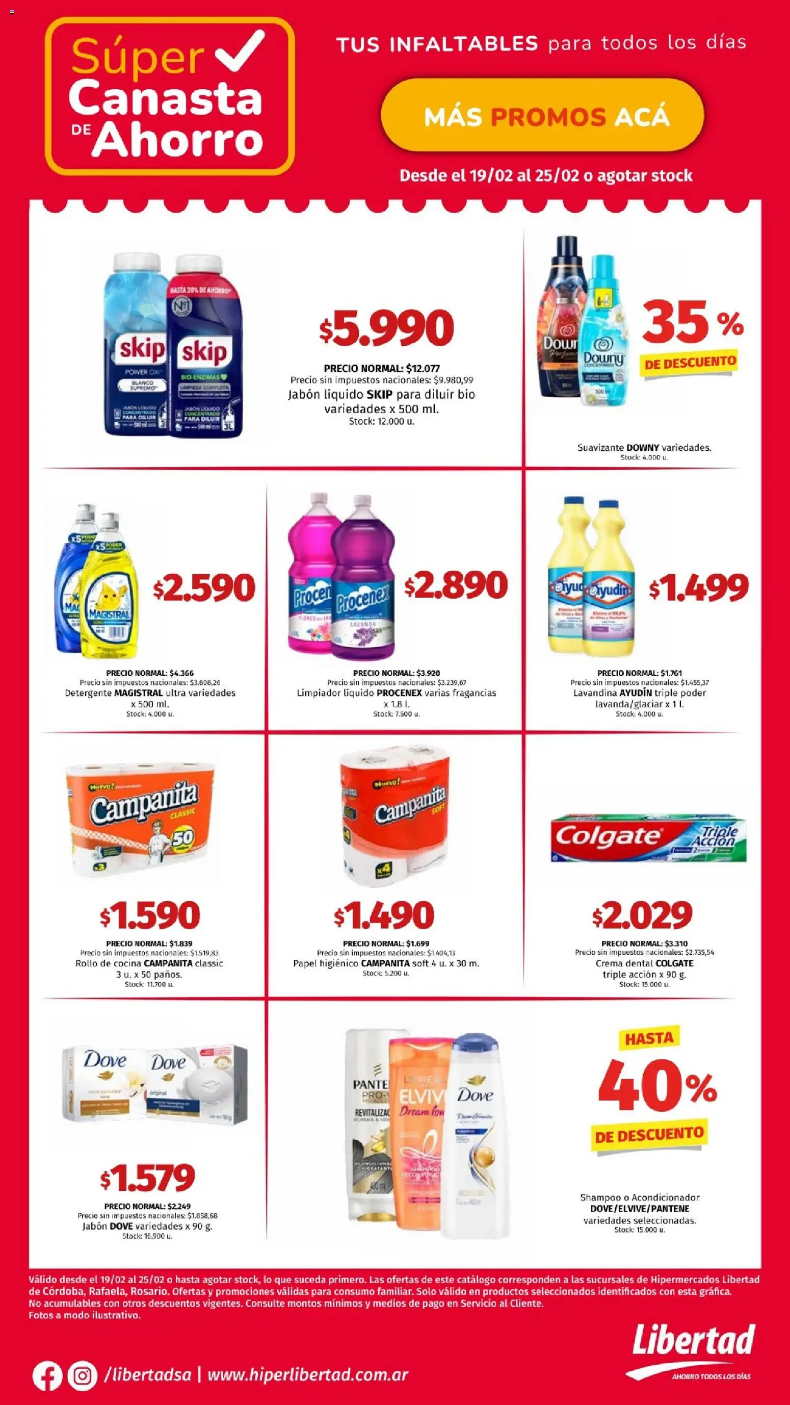 Hipermercado Libertad catálogo │ válido desde el 19.02.2026 | Página: 6 | Productos: Cocina, Acondicionador, Limpiador, Canasta