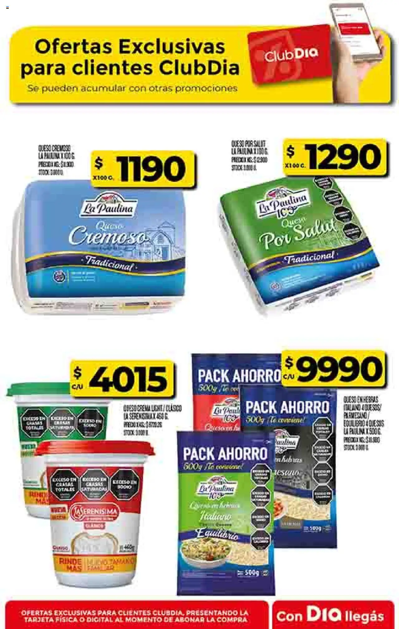 Supermercado DIA Ofertas │ válido desde el 01.10.2025 | Página: 44 | Productos: Queso crema, Queso, Crema