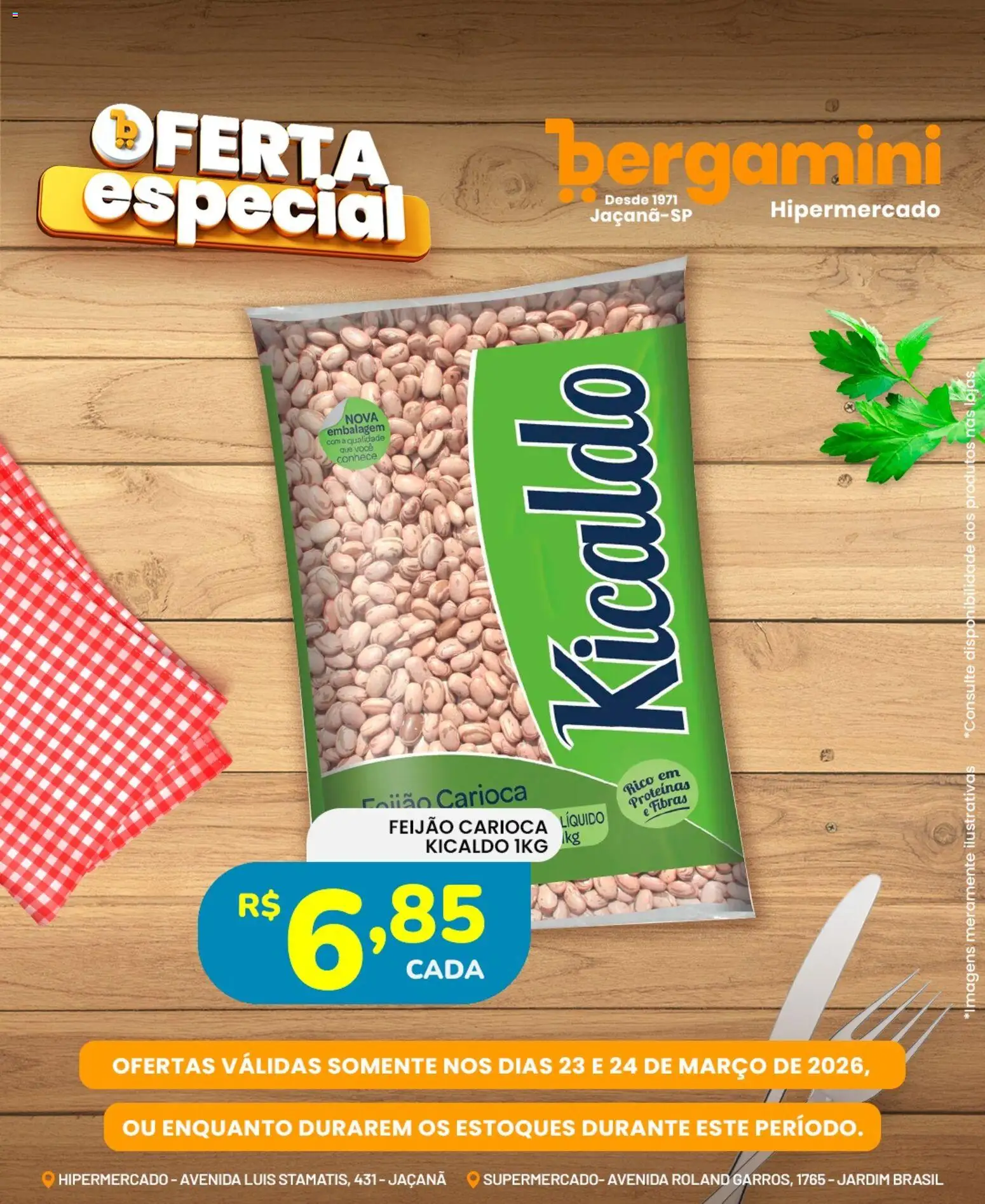 Supermercado Bergamini Folheto - válido de 23.03.2026 | Página: 3 | Produtos: Feijão