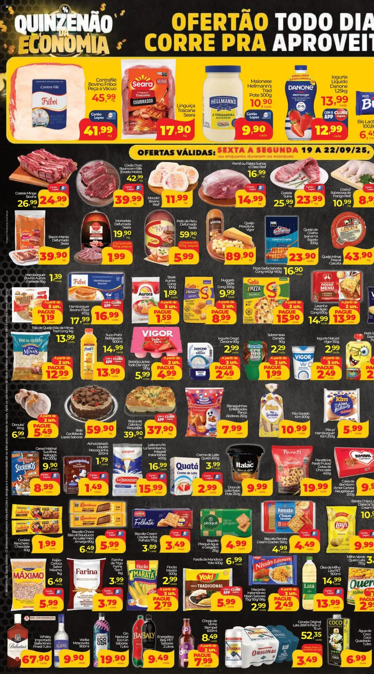 Lopes Supermercados Folheto - válido de 19.09.2025 | Página: 2 | Produtos: Pó, Neugebauer, Mortadela, Lasanha