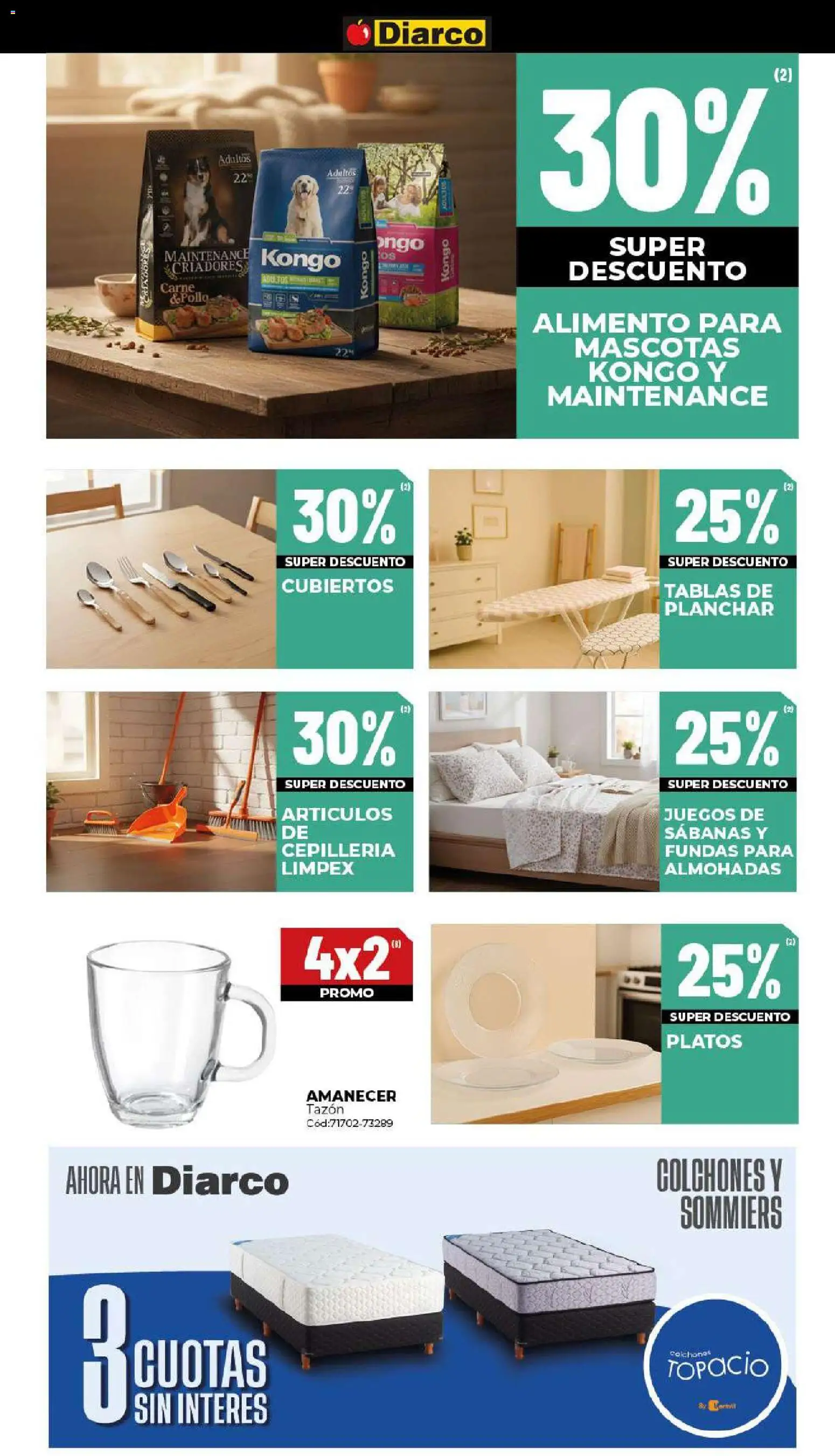 Diarco - Ofertas Hogar, Bazar Y Electro │ válido desde el 03.11.2025 | Página: 2 | Productos: Planchar, Sabanas