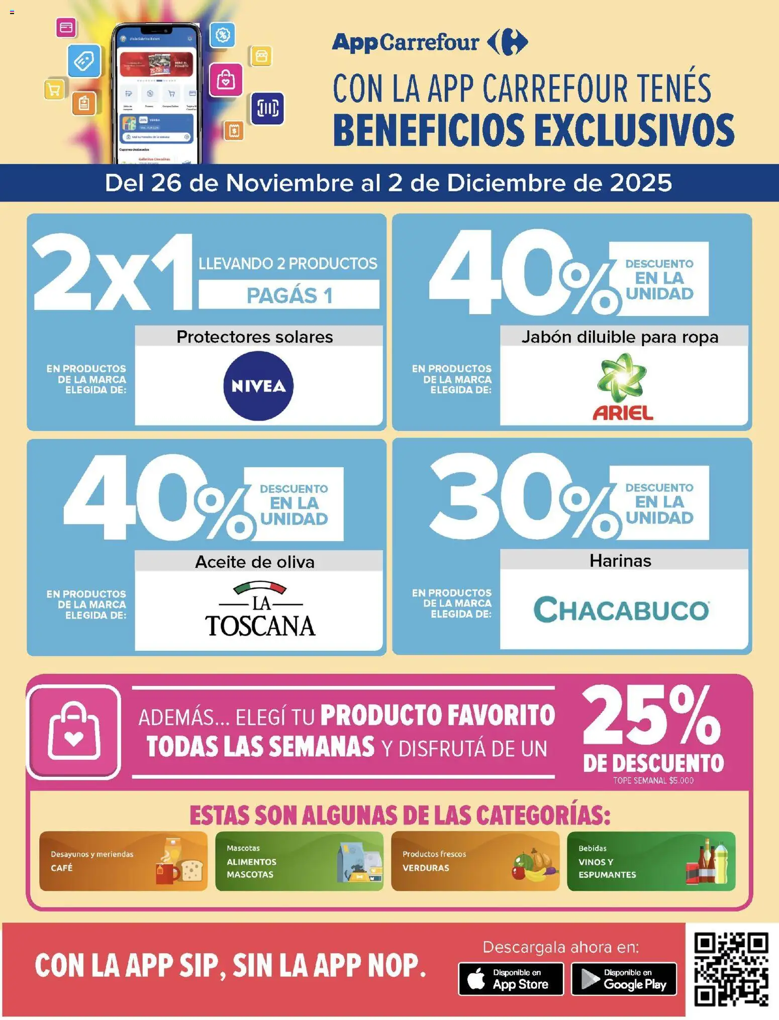 Carrefour ofertas │ válido desde el 26.11.2025 | Página: 2 | Productos: Aceite, Jabón, Ropa, Café