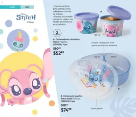 Vista previa de B. Contenedor papilla Stitch Baby Plástico., Contenedor papilla Stitch Baby Plástico. Tapa a presión., nuevo folleto de la tienda, válido en México a partir del 02.04.2026 | Página: 166