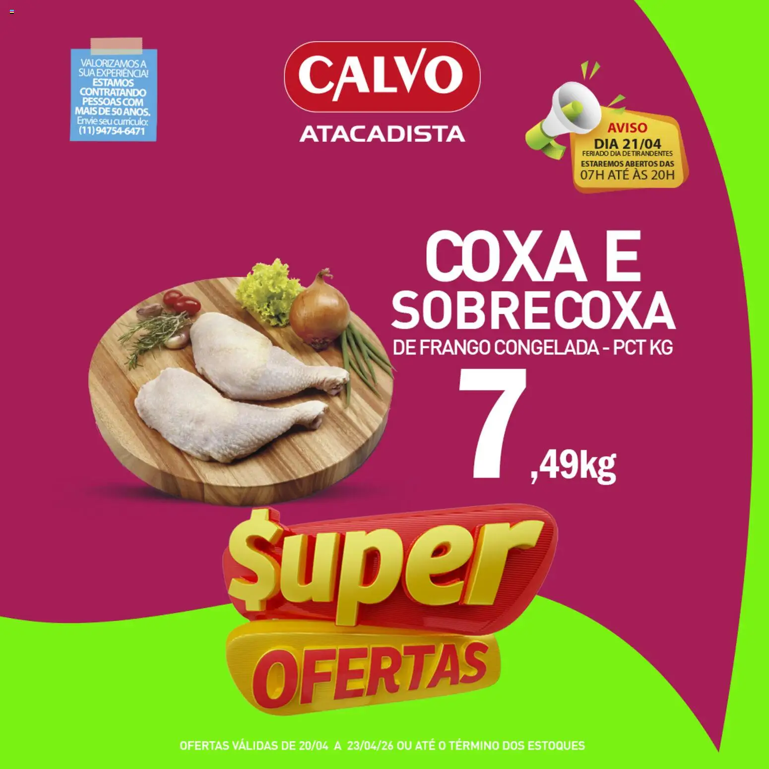 Calvo Atacadista Folheto - válido de 20.04.2026 | Página: 3 | Produtos: Frango
