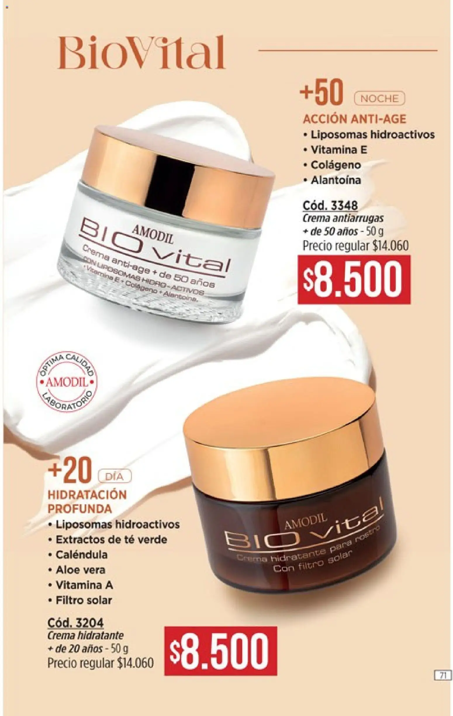 Catálogo Amodil Campaña 3 │ válido desde el 01.03.2026 | Página: 71 | Productos: Té, Crema