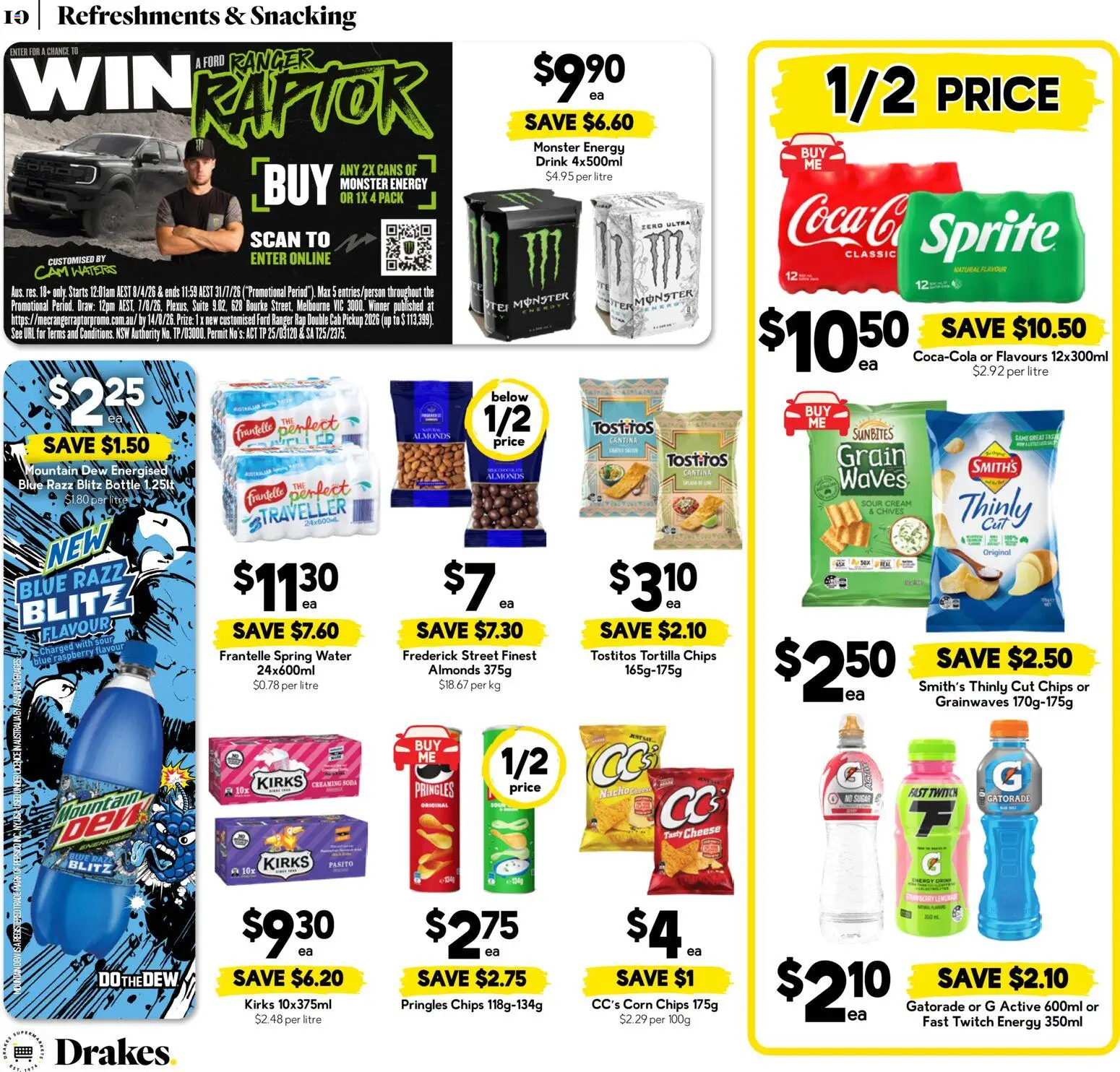 Drakes catalogue - valid from 29.04.2026 | Page: 10 | Products: Cheese, Chips, Cream, Raspberry