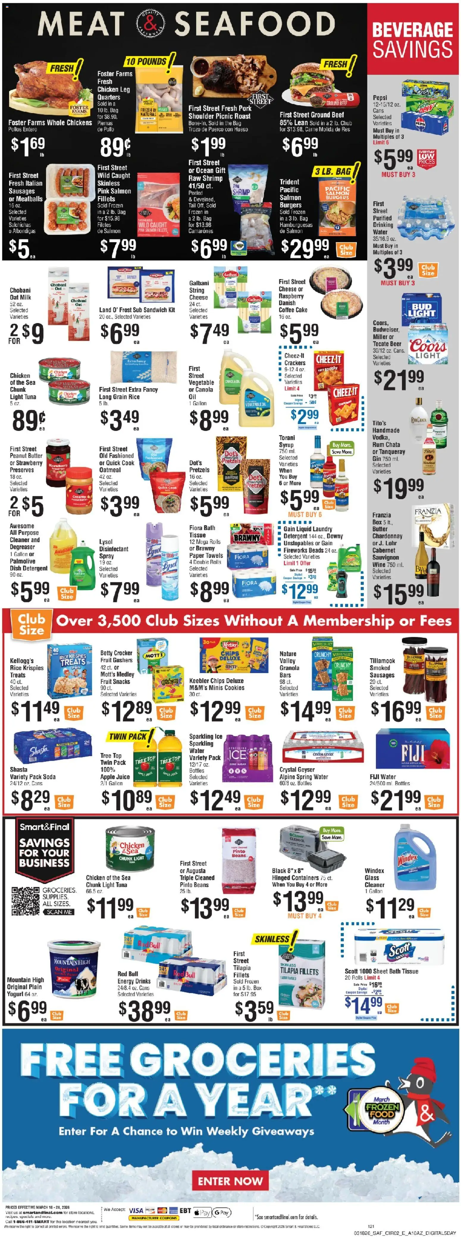 Smart & Final Weekly Ad - valid from 20.03.2026 | Page: 3 | Products: Beer, Rice, Beef, Sheet