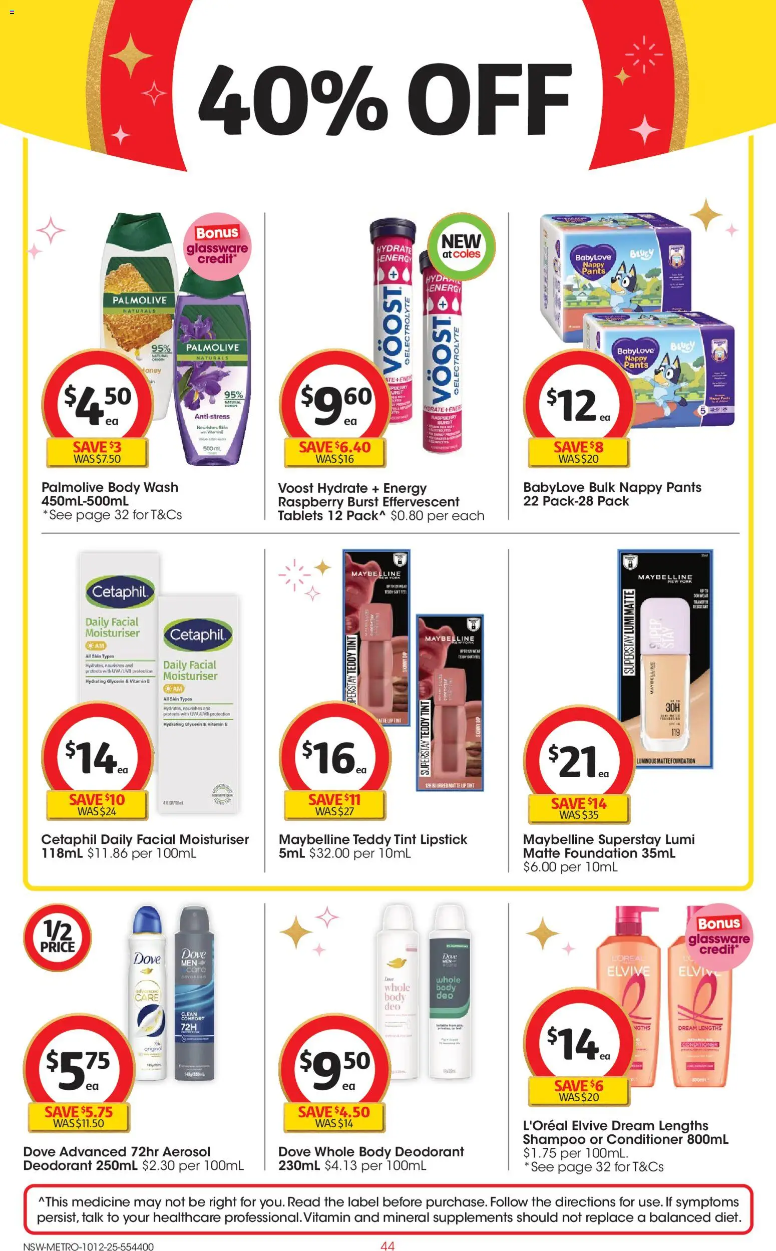 Coles catalogue - valid from 10.12.2025 | Page: 44 | Products: Glassware, Raspberry, Tablets, Vitamin