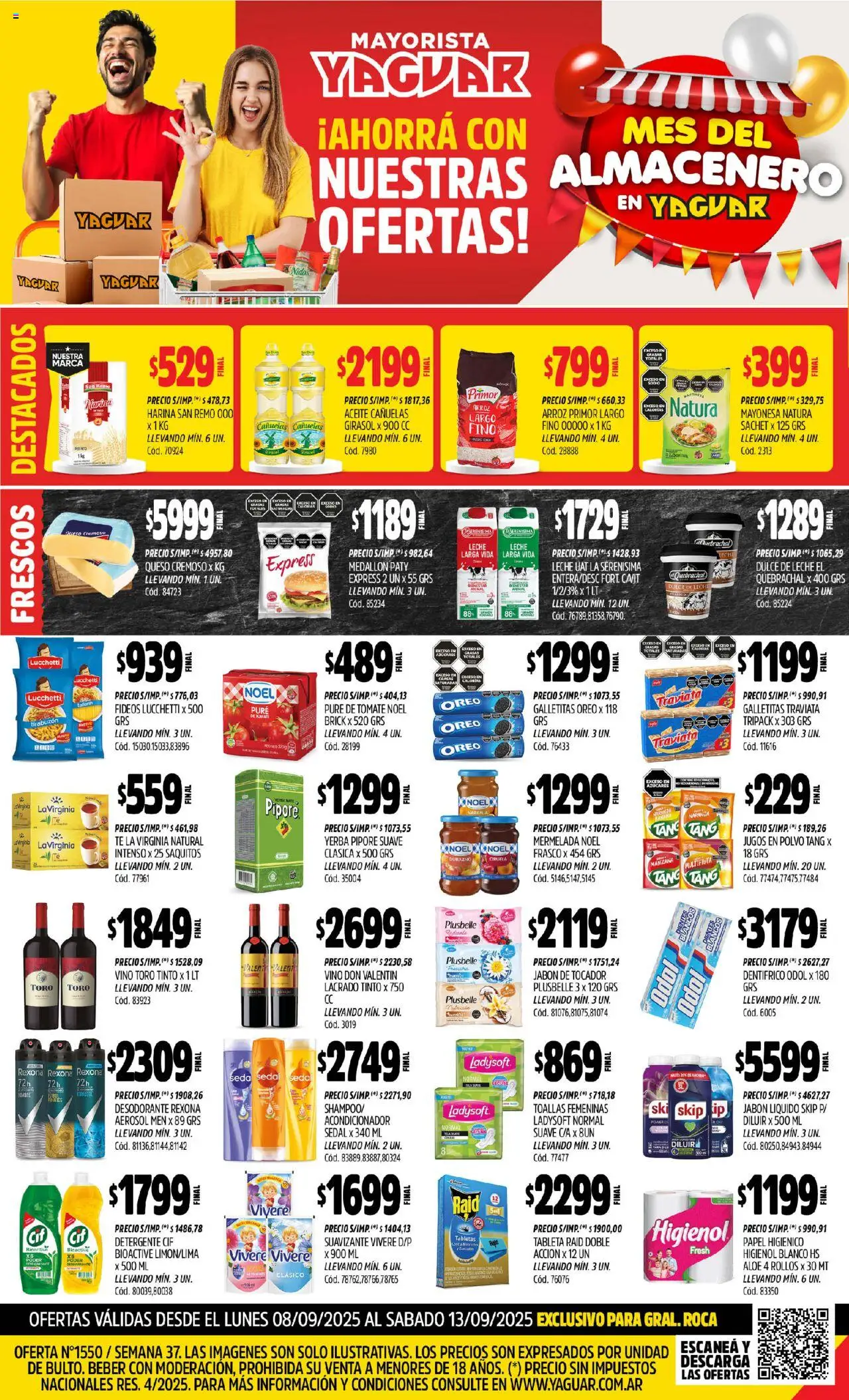 Yaguar - General Roca │ válido desde el 08.09.2025 | Página: 1 | Productos: Toallas, Jabón líquido, Acondicionador, Tomate