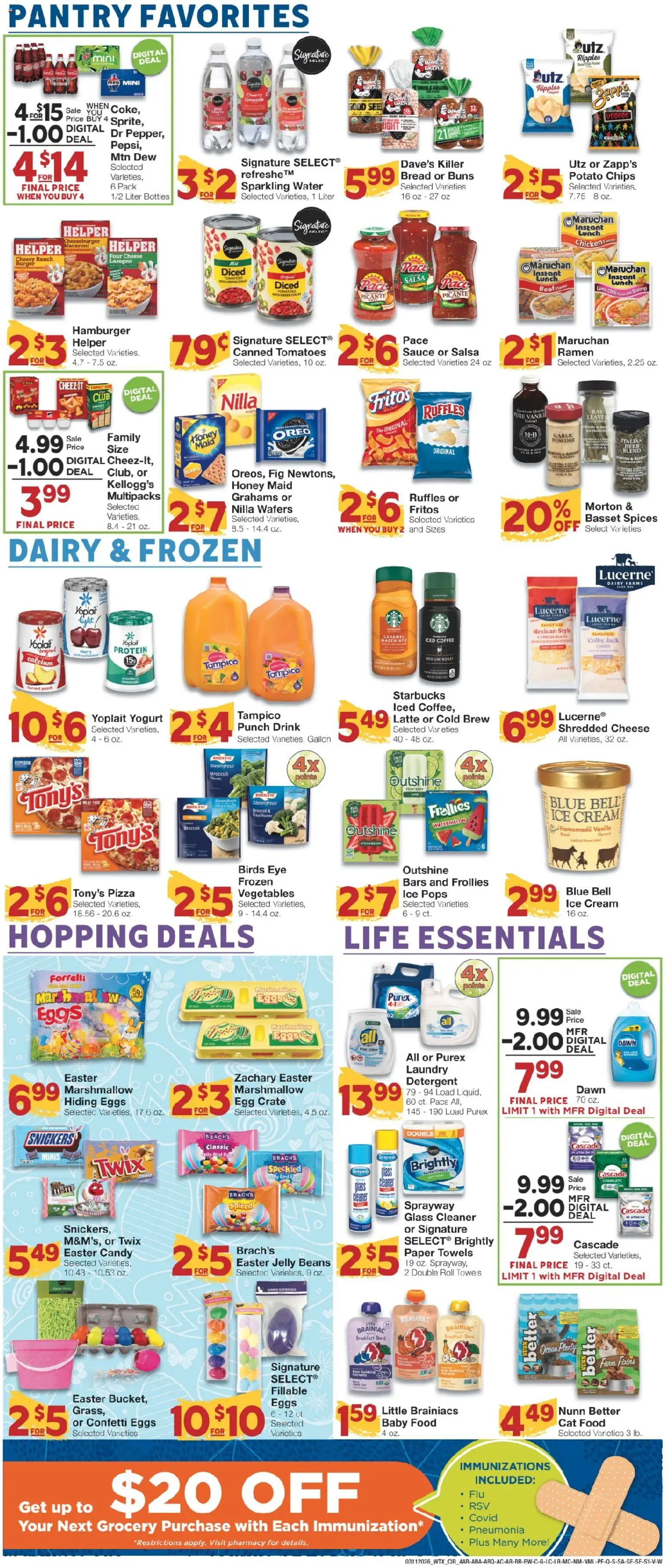 United Supermarkets Weekly Ad - valid from 10.03.2026 | Page: 4 | Products: Bread, Cream, Spices, Lime