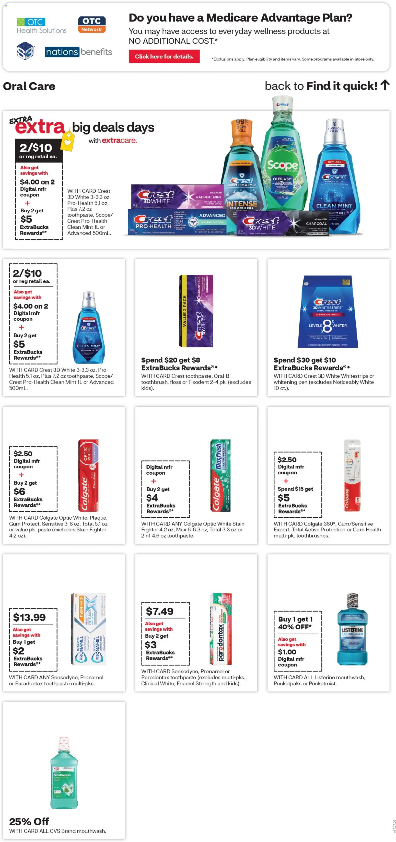 CVS Pharmacy Weekly Ad - CT - valid from 18.01.2026 | Page: 13 | Products: Pen, Toothpaste, Mouthwash, Gun