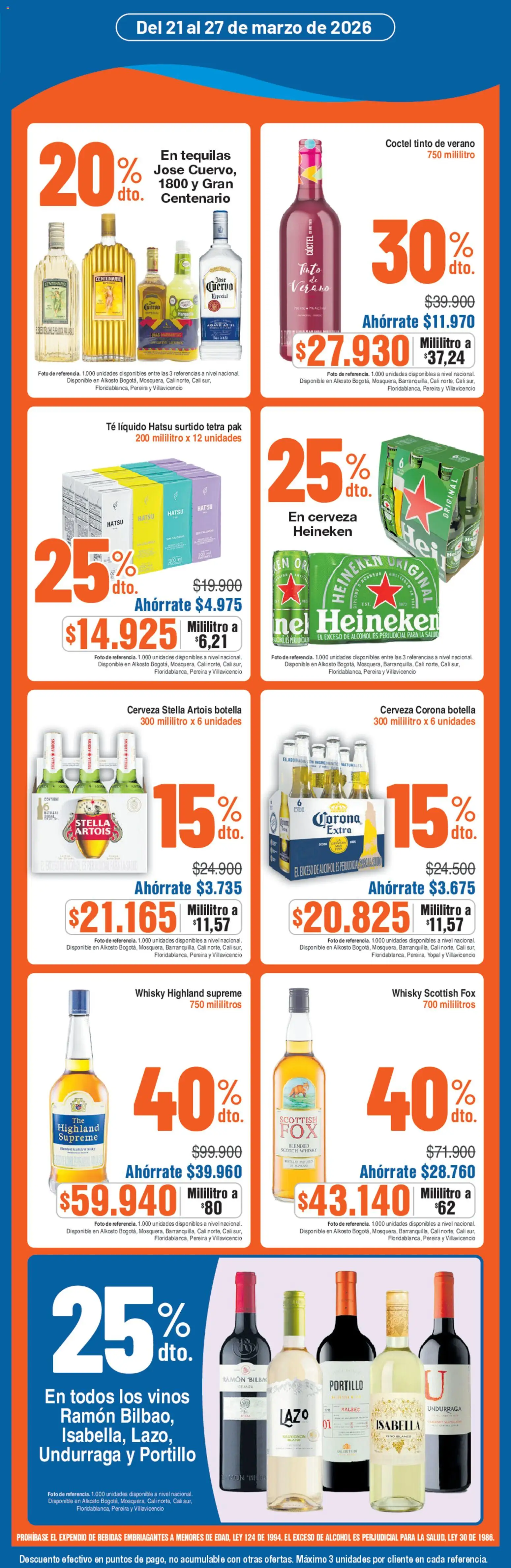 Alkosto revista - valida desde el 21.03.2026 | Página: 4 | Productos: Té, Campera, Mandolina, Corta uñas