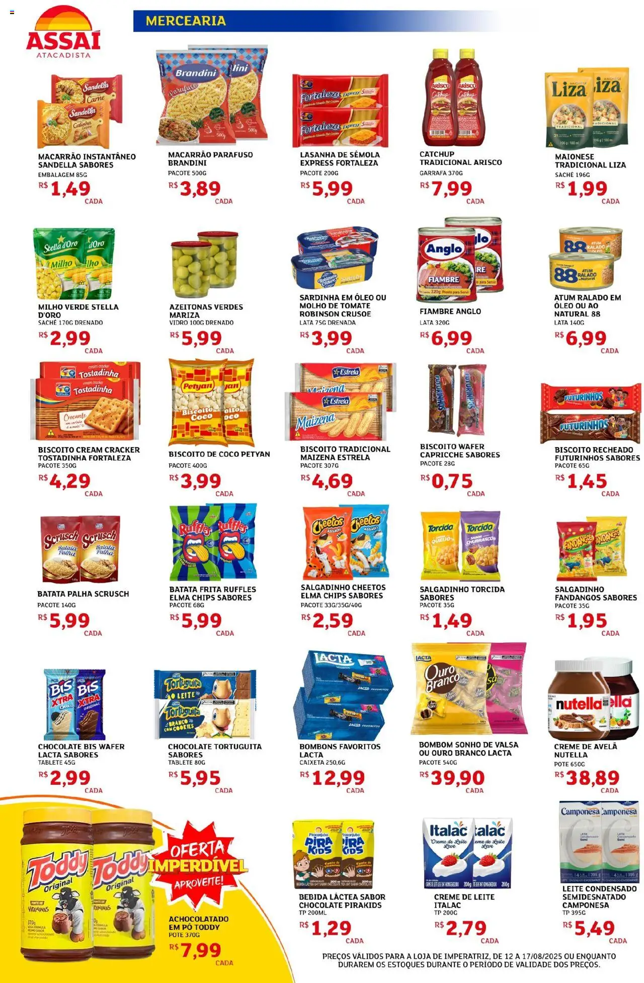 Assaí Atacadista Folheto - válido de 12.08.2025 | Página: 2 | Produtos: Azeitonas, Óleo, Macarrão, Lasanha