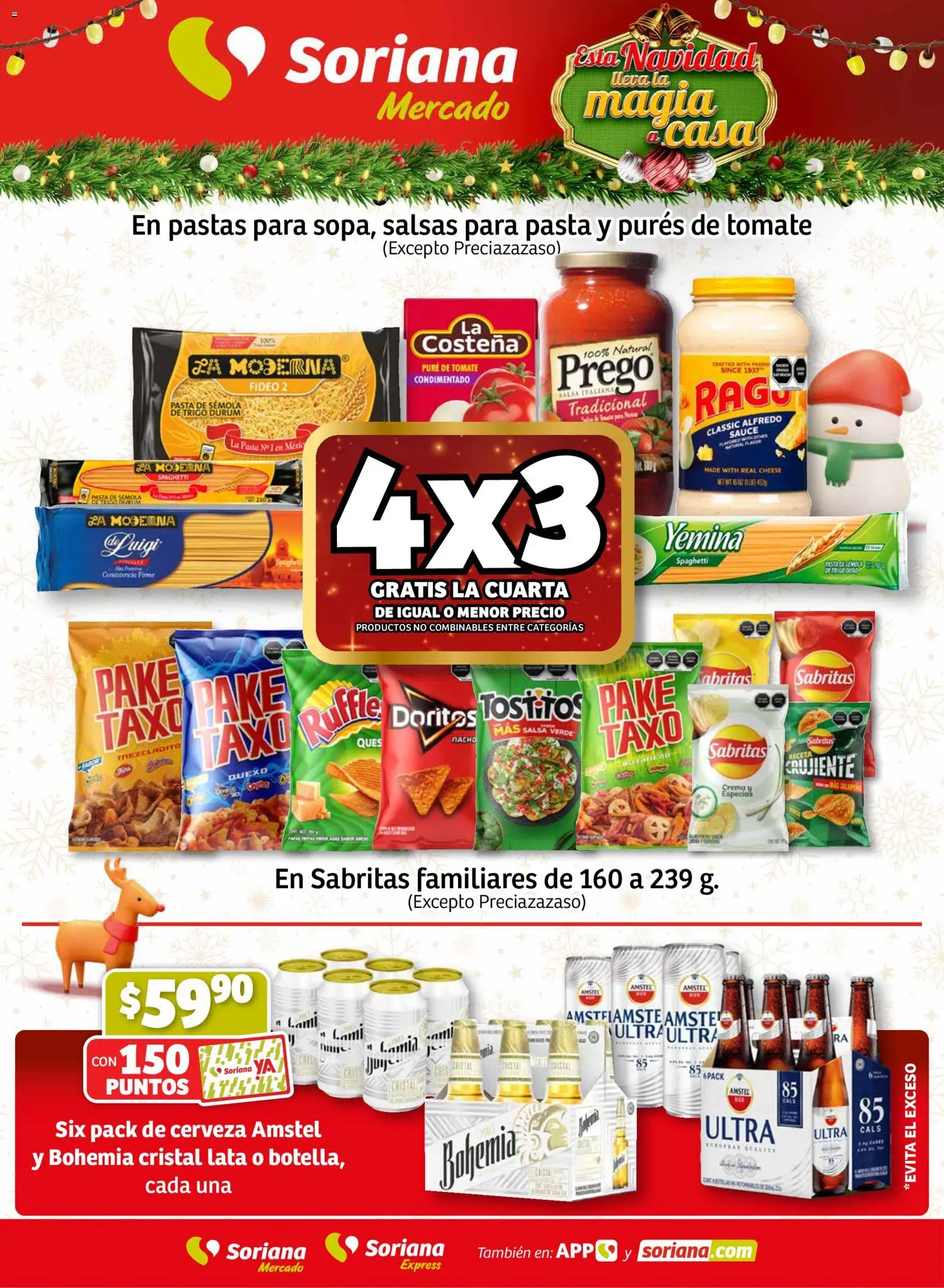 Nuevas ofertas de Soriana válidas en toda la República Mexicana desde el 11.12.2025. ¡Encuentra las mejores ofertas en Soriana - Fin de Semana Mercado: Ver, Tab, Chis, Camp, Yuc y Q. Roo! | Página: 2 | Productos: Crema, Cerveza, Pure de Tomate, Pasta