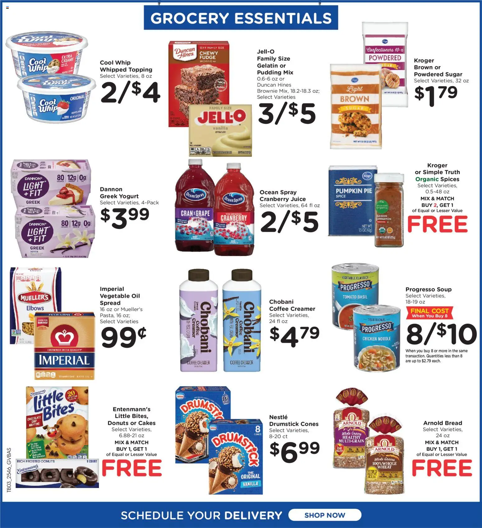 Kroger Ad - valid from 17.12.2025 | Page: 4 | Products: Corn, Juice, Cream, Sugar