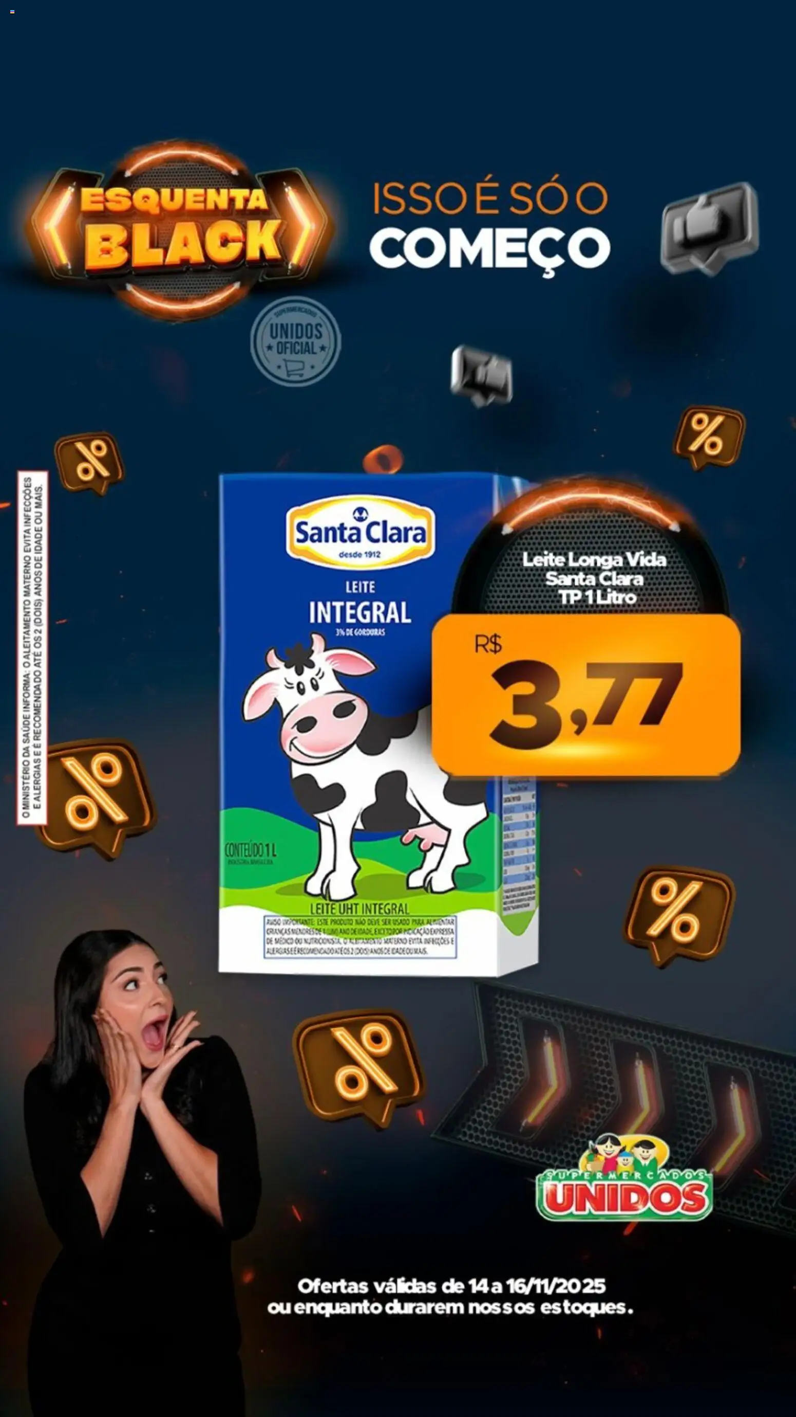 Supermercados Unidos Folheto - válido de 14.11.2025 | Página: 1 | Produtos: Pó, Leite