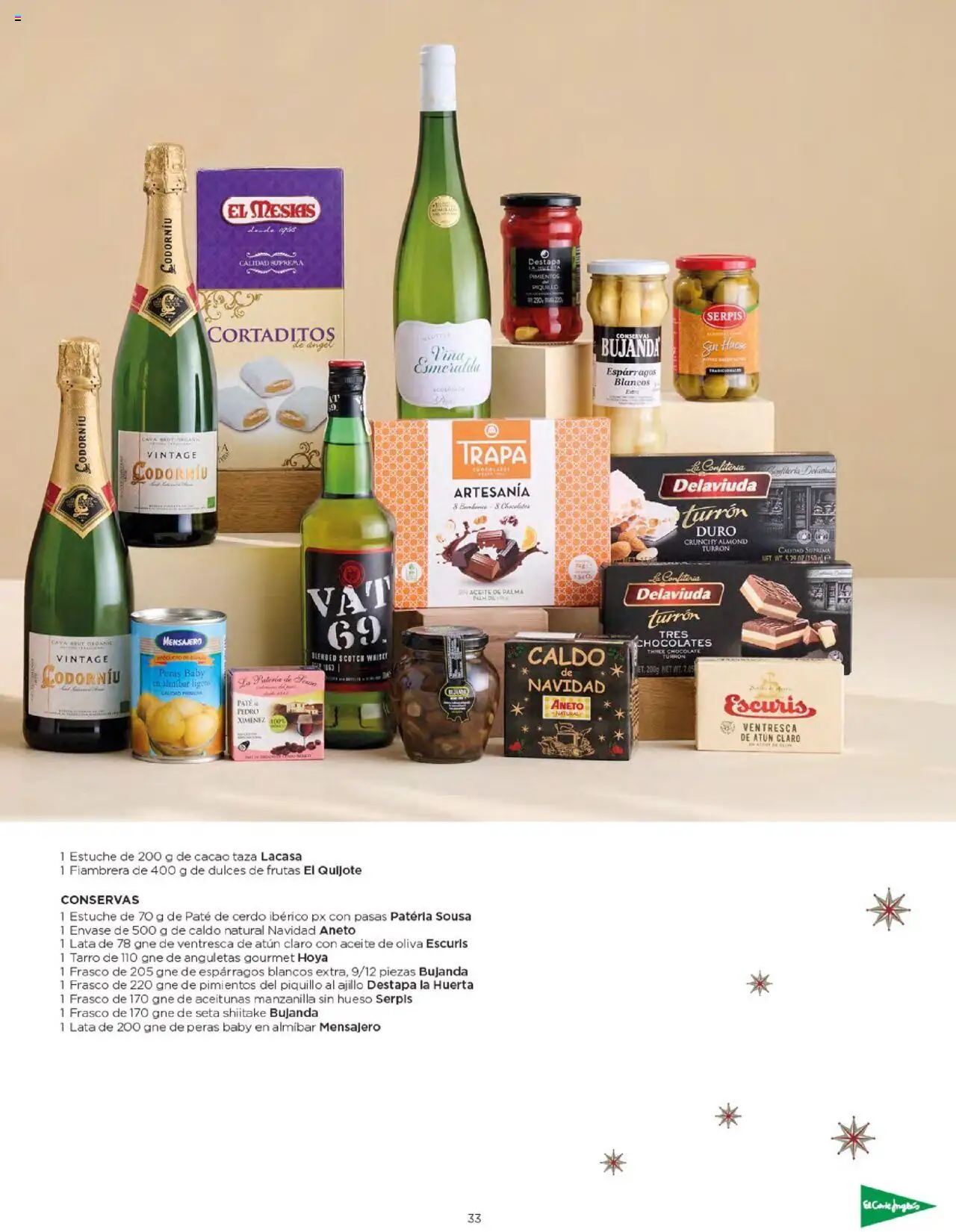 Nuevas ofertas de El Corte Inglés válidas en toda la República Mexicana desde el 03.10.2025. ¡Encuentra las mejores ofertas en El Corte Inglés - Catálogo Cestas Navidad 2025! | Página: 33 | Productos: Frasco, Aceite, Espárragos, Paté