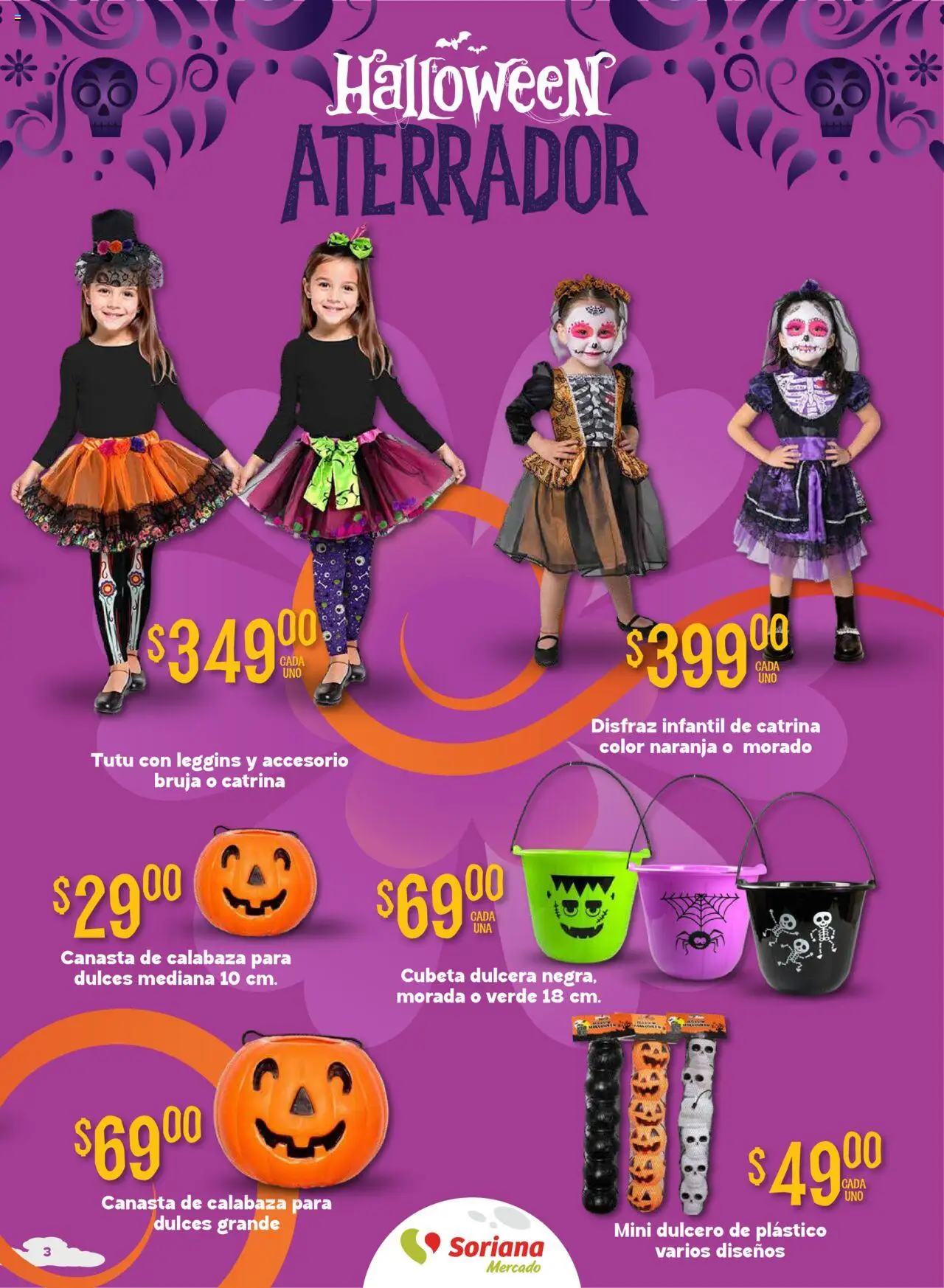 Nuevas ofertas de Soriana válidas en toda la República Mexicana desde el 25.09.2025. ¡Encuentra las mejores ofertas en Soriana - Halloween y Día de Muertos Mercado Nacional! | Página: 3 | Productos: Dulcera, Dulces, Canasta