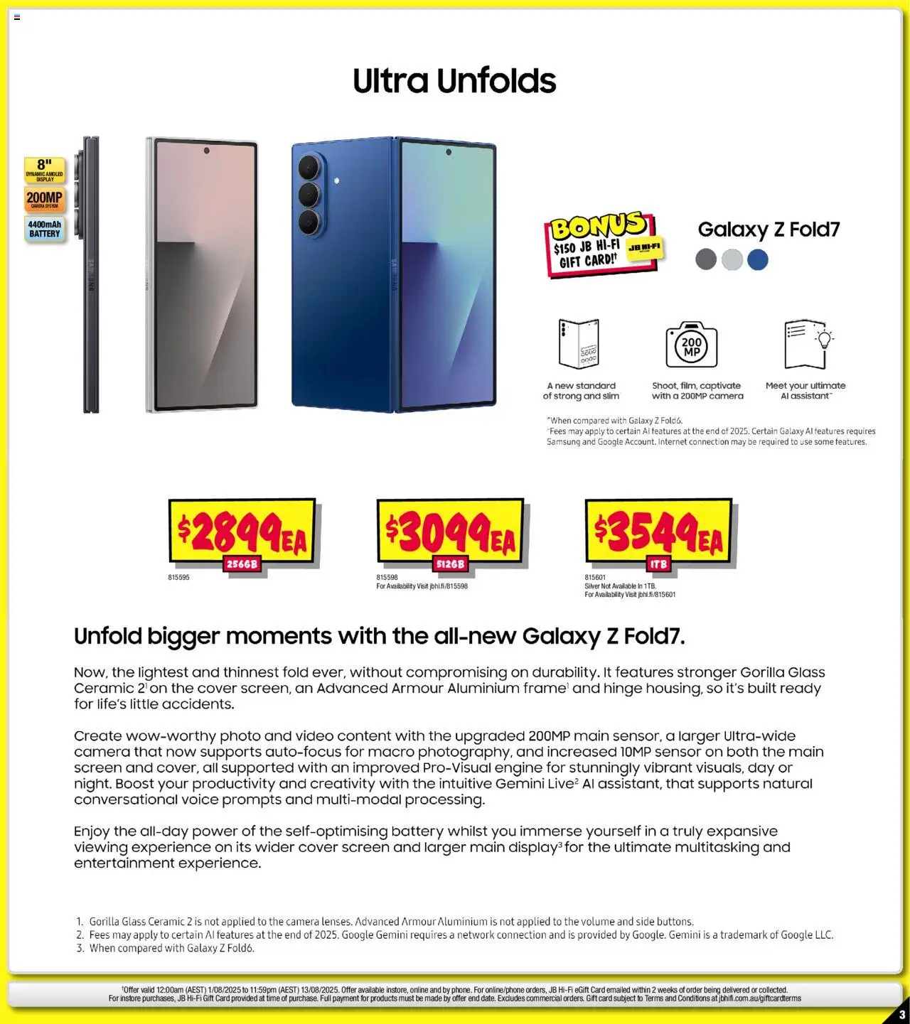 JB Hi-Fi catalogue - valid from 01.08.2025 | Page: 3 | Products: Battery, Camera, Screen