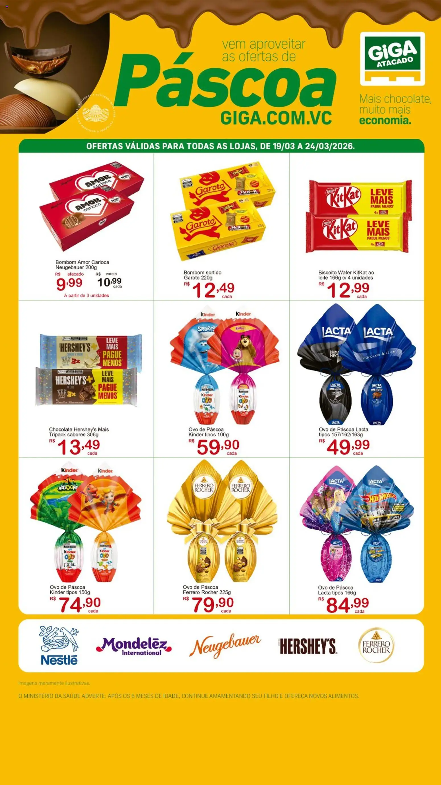 GIGA Atacado Folheto - válido de 19.03.2026 | Página: 1 | Produtos: Ovo de páscoa, Biscoito, Leite, Neugebauer