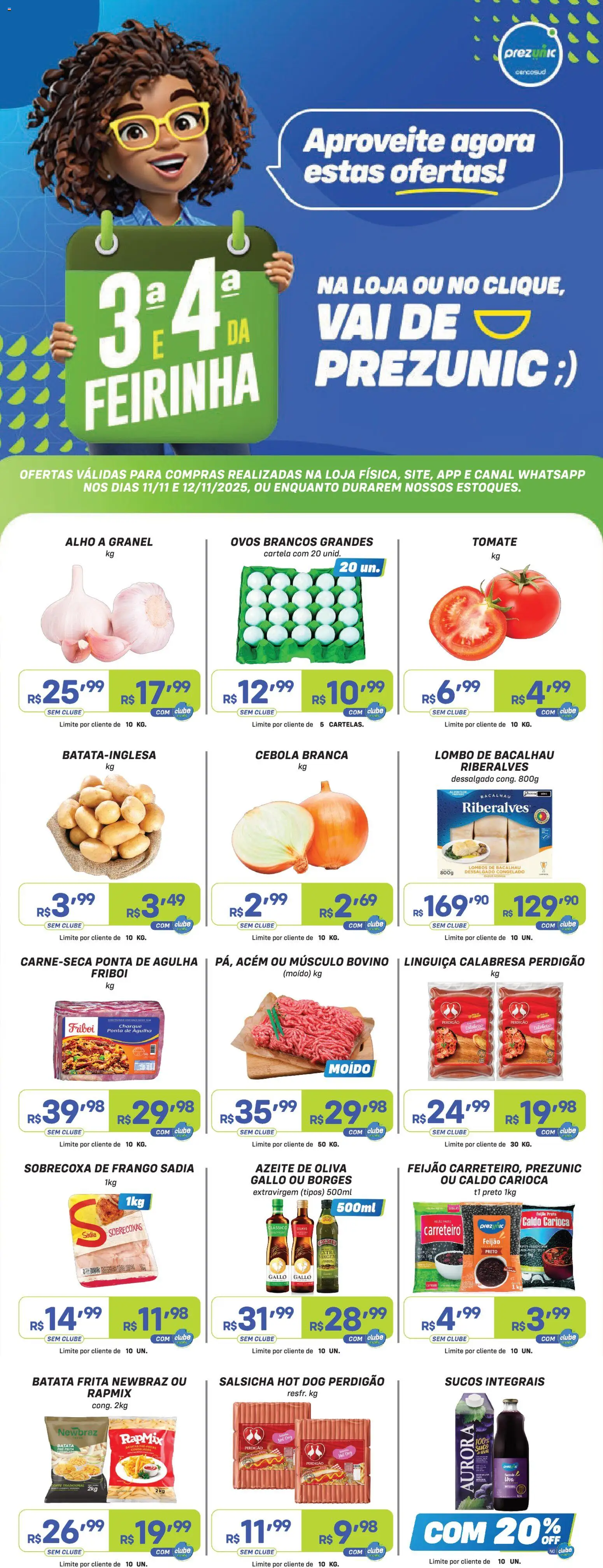 Prezunic Folheto - válido de 11.11.2025 | Página: 1 | Produtos: Alho, Ovos