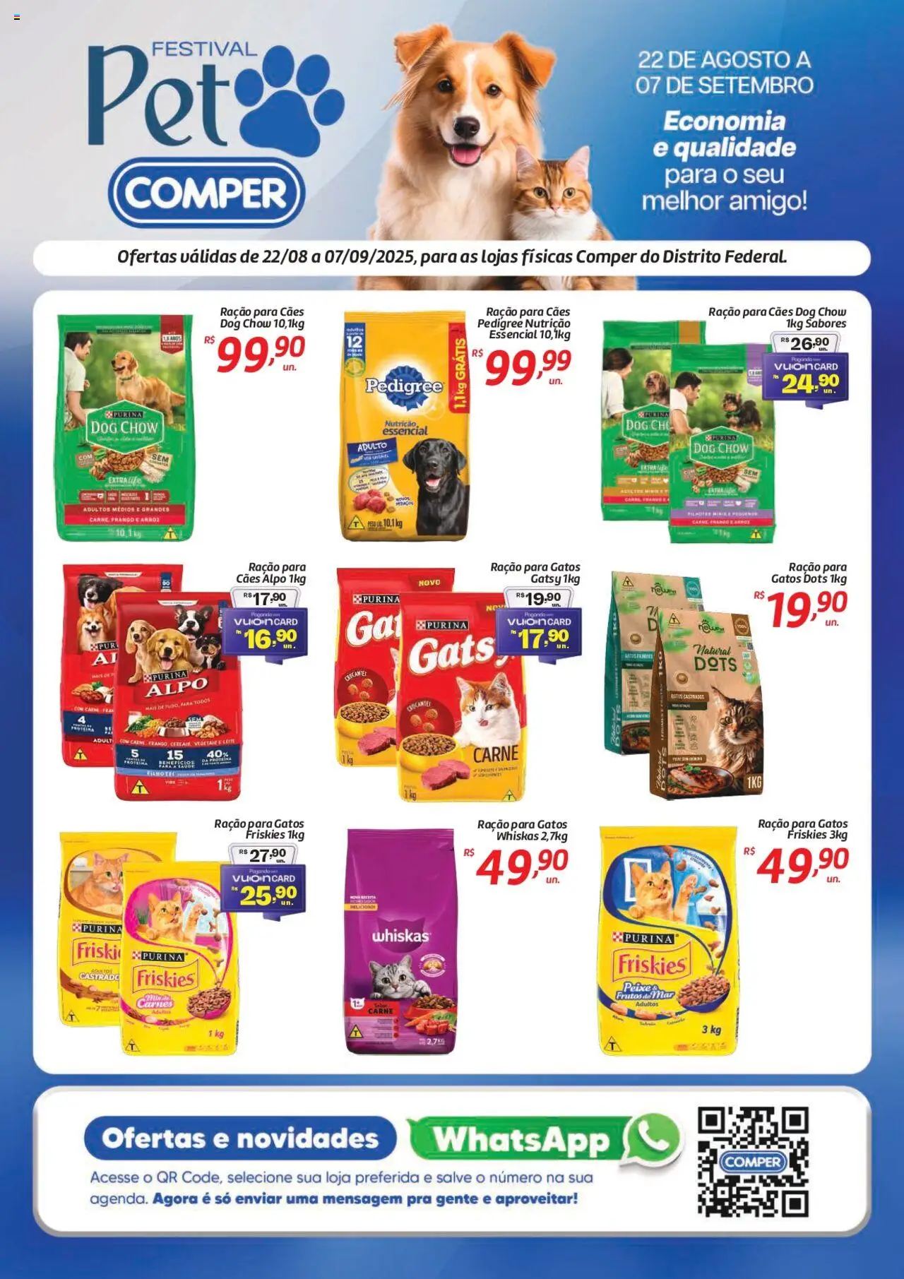 Comper Folheto - válido de 22.08.2025 | Página: 1 | Produtos: Leite, Arroz, Carne, Frango