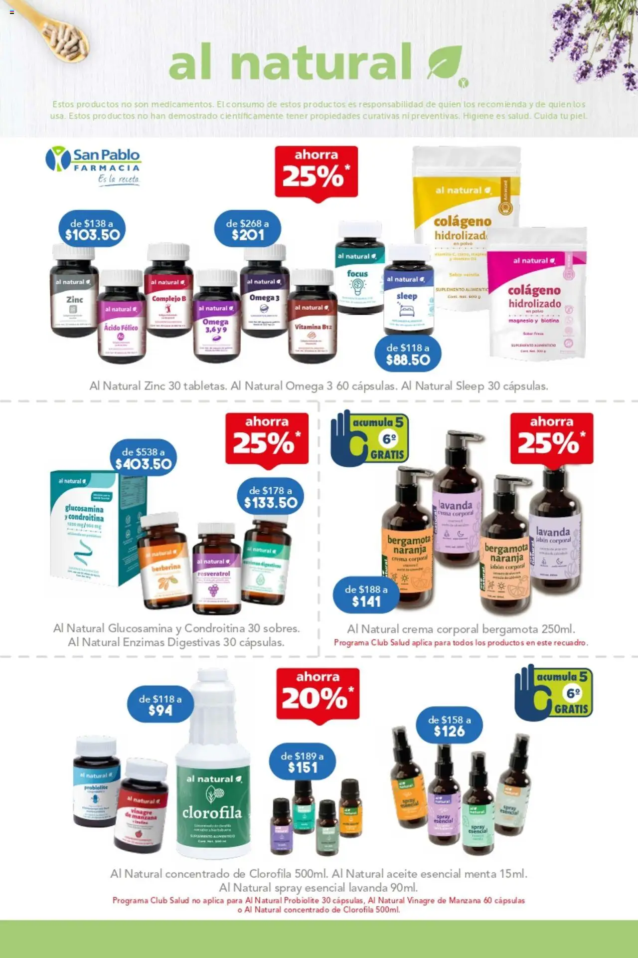 Nuevas ofertas de Farmacia San Pablo válidas en toda la República Mexicana desde el 12.10.2025. ¡Encuentra las mejores ofertas en Farmacia San Pablo - Catálogo! | Página: 7 | Productos: Vinagre, Crema, Aceite, Crema corporal