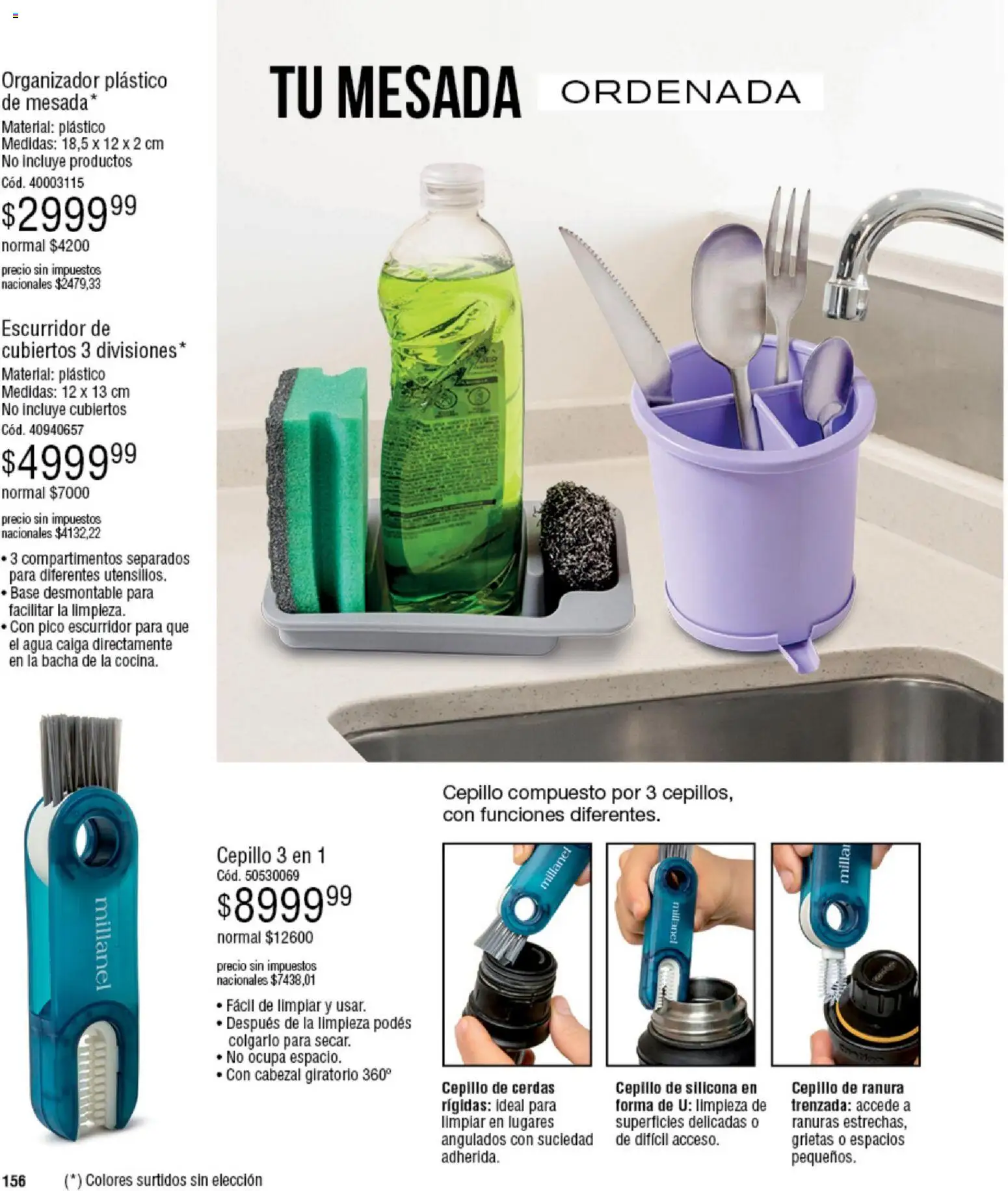 Millanel - Catálogo │ válido desde el 05.01.2026 | Página: 156 | Productos: Organizador, Pico, Bacha, Agua