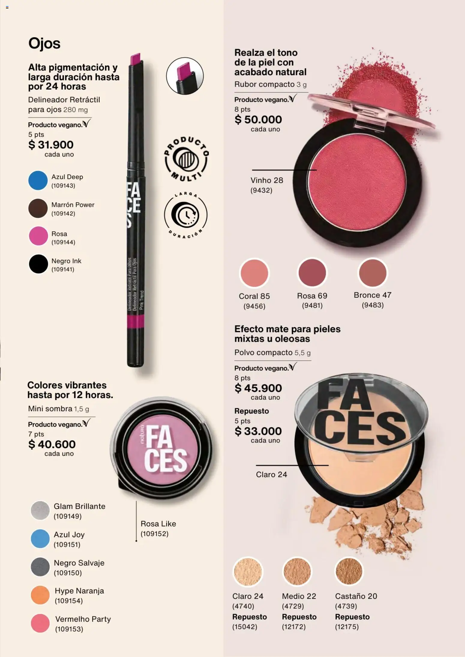 Natura revista - valida desde el 01.02.2026 | Página: 93 | Productos: Polvo compacto, Rubor, Polvo, Sombra